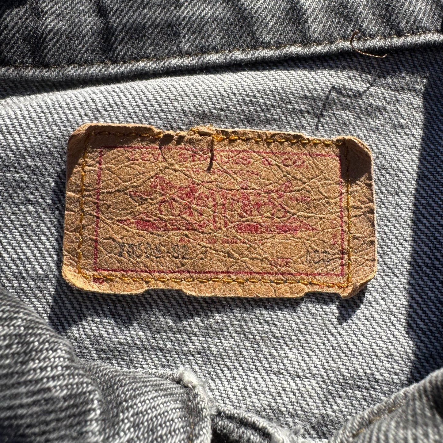 80s Levi's 70506 Made in USA Faded Black Denim Jacket
