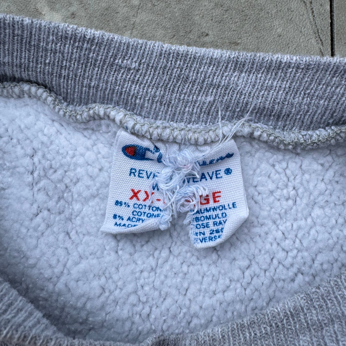80s Champion Made in USA Gray Reverse Weave No Logo Sweatshirt
