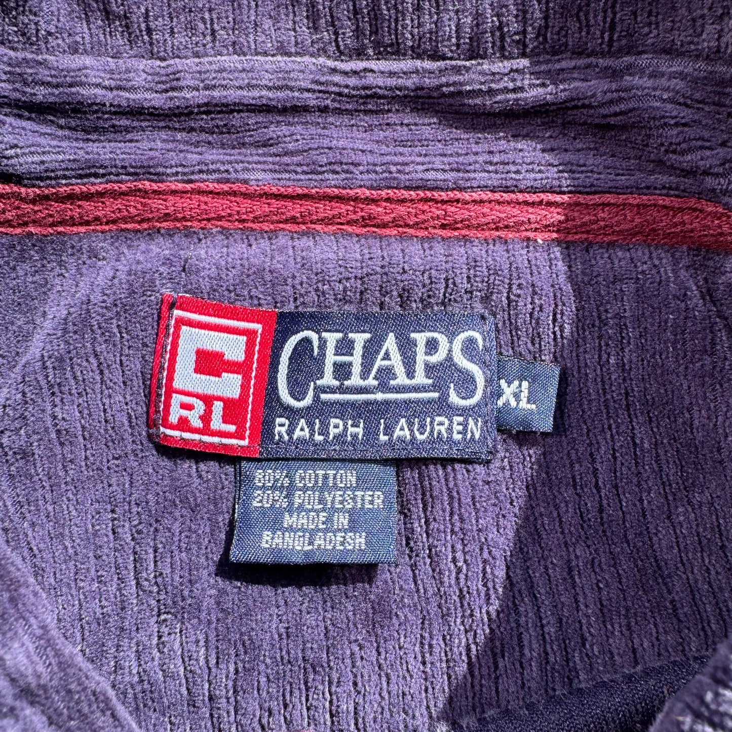 90s Chaps Ralph Lauren Navy/Purple Corduroy Shirt KiiChain Clothing