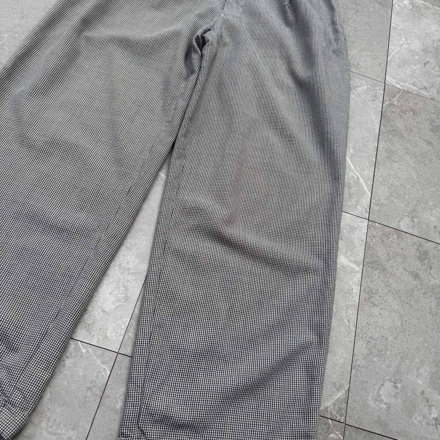 80s-90s Polo by Ralph Lauren Made in USA Houndstooth Pleated Slacks