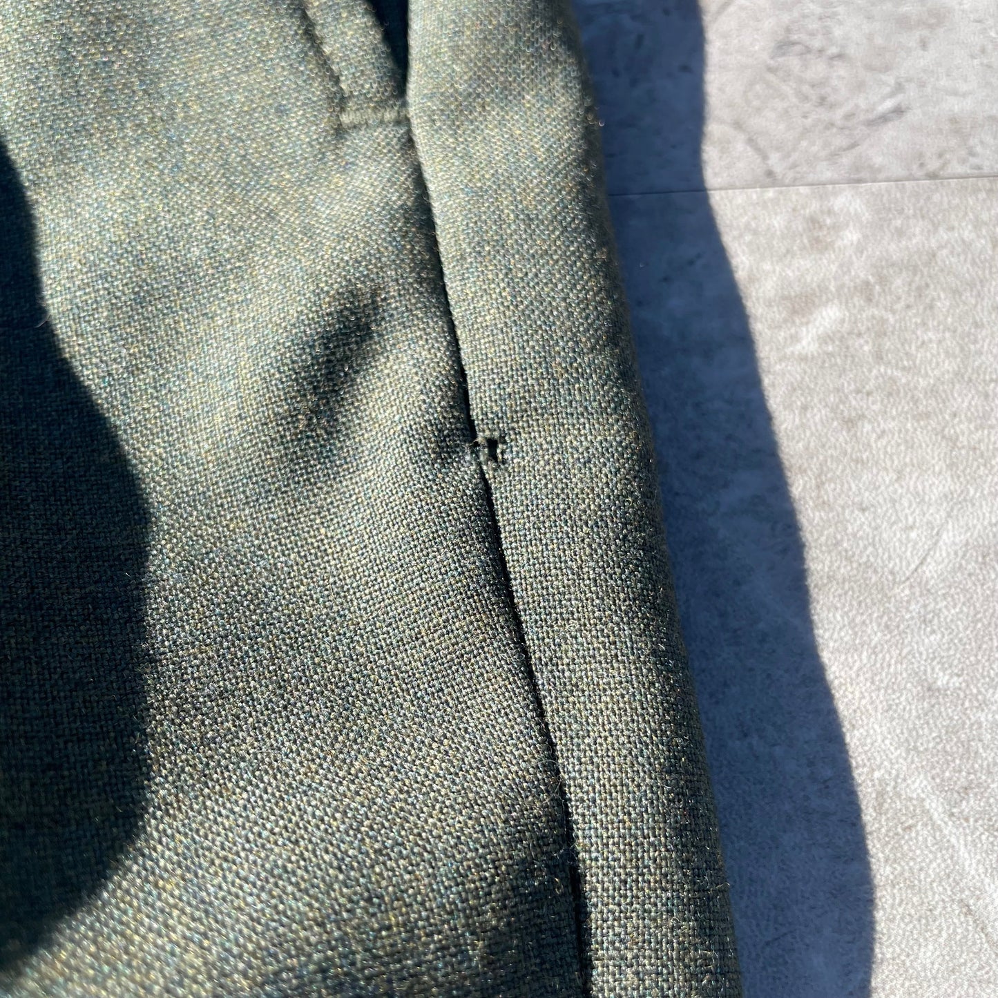 90s Lands' End Olive Green Two-Tuck Pleated Wool Slacks Size 34 KiiChain Clothing