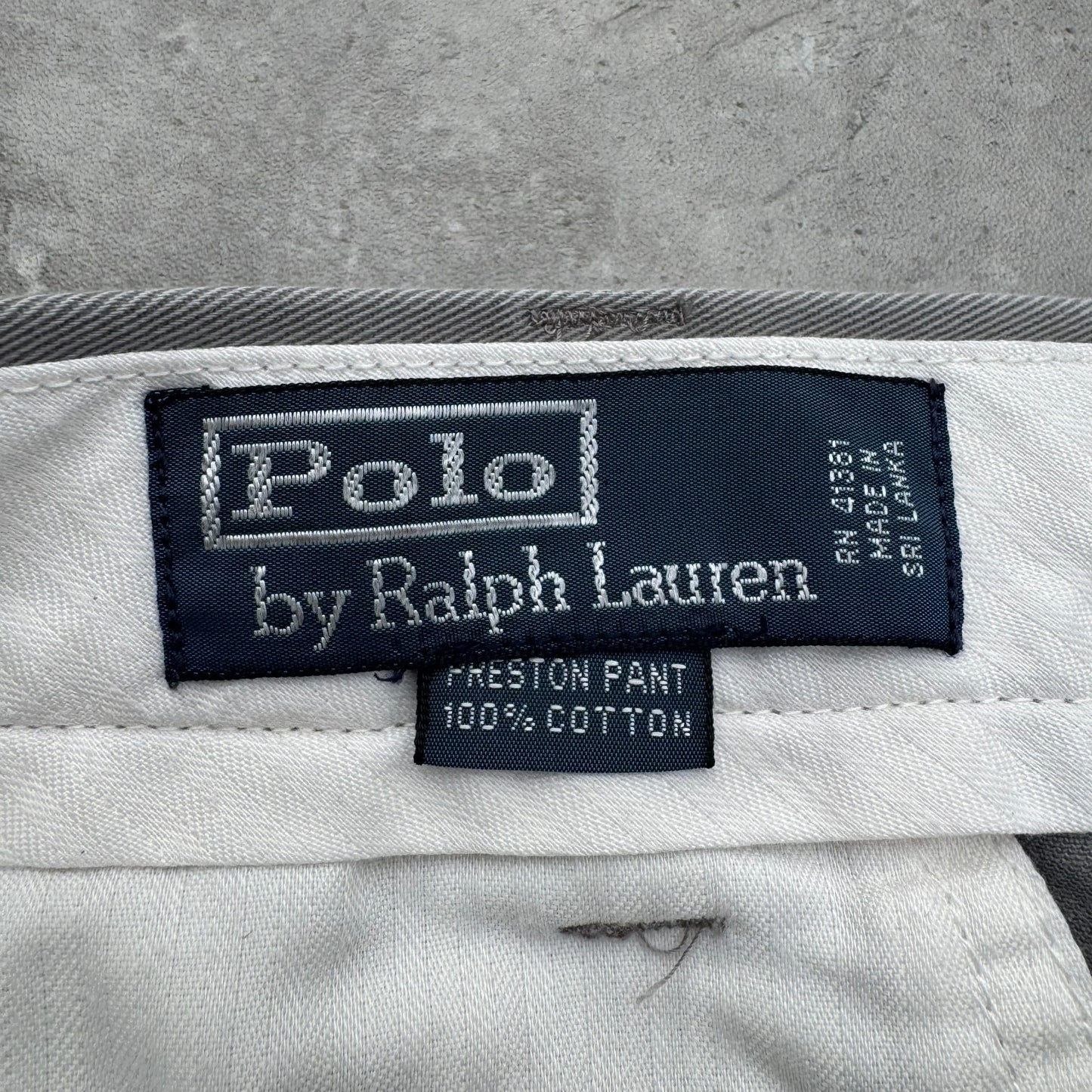 00s Polo by Ralph Lauren Gray Preston Chino Pants KiiChain Clothing