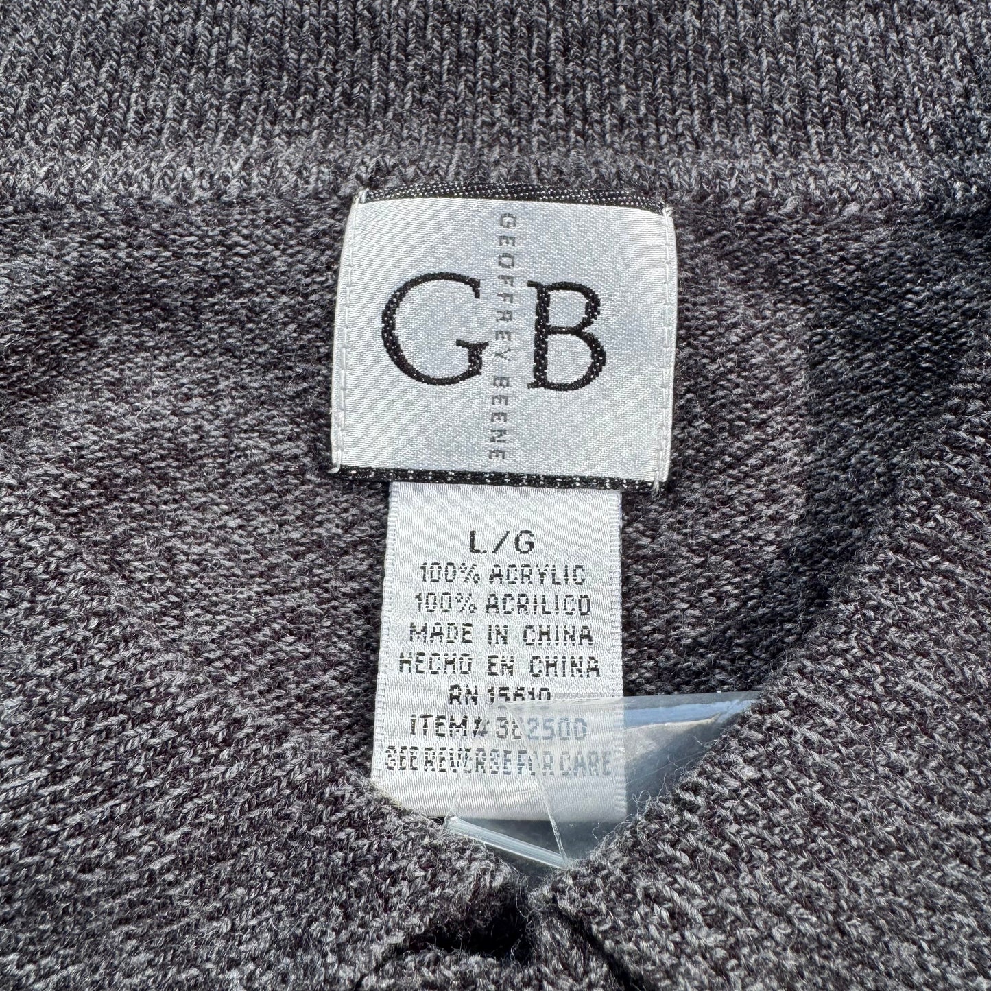 90s-00s Geoffrey Beene Dead-Stock Dark Gray Knit Polo KiiChain Clothing