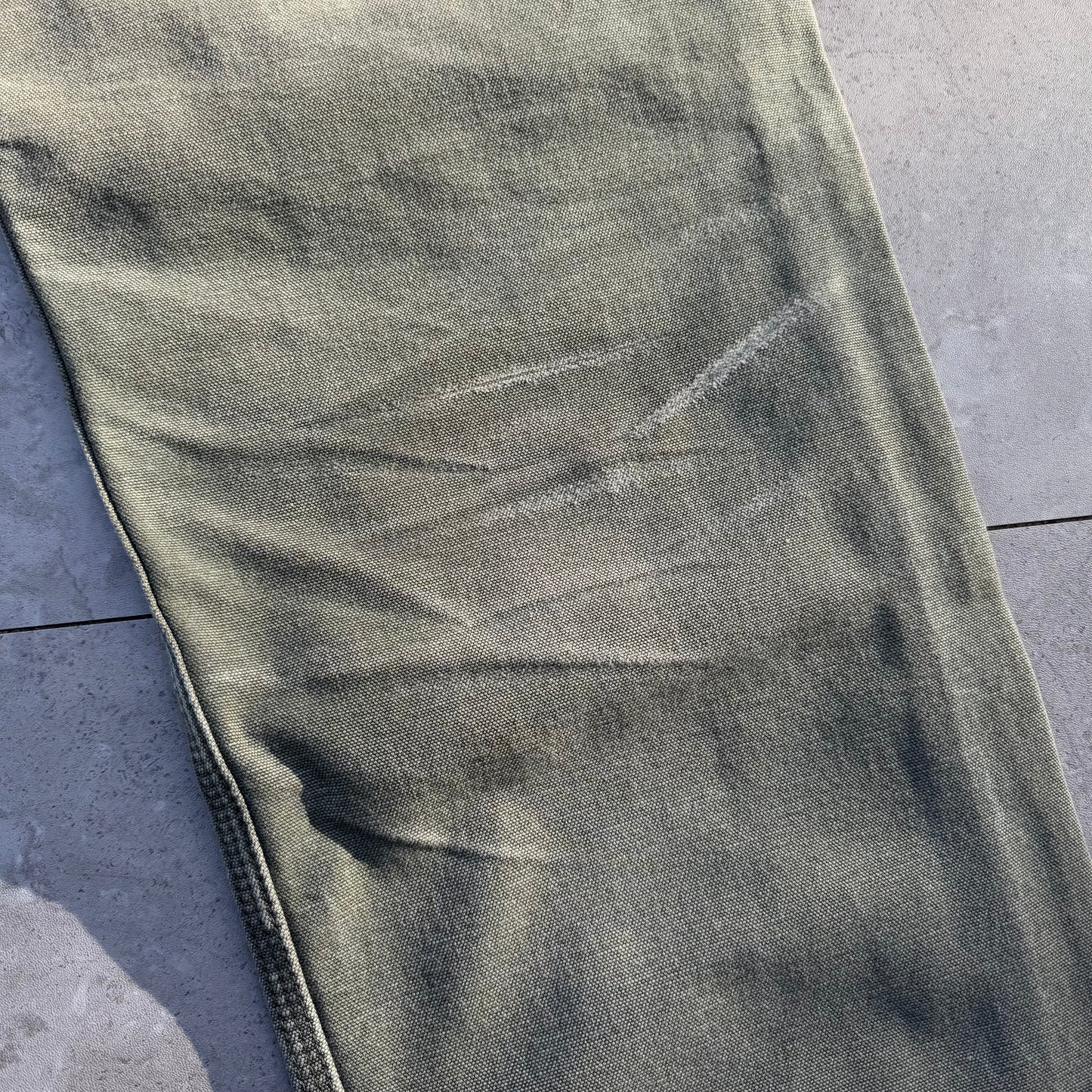 90s-00s Carhartt Moss Green Double Knee Work Pants 32x32