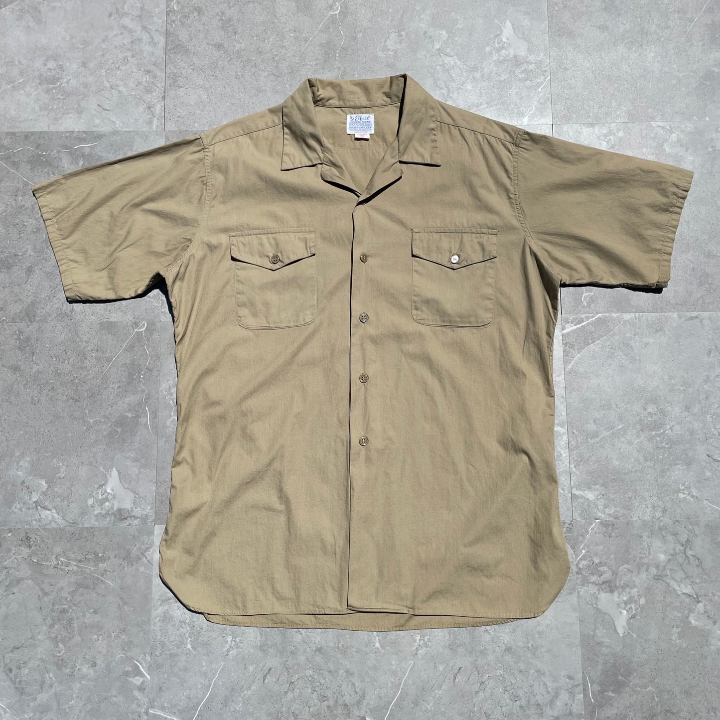 60s Elbeco US Navy Short Sleeve Open Collar Shirt