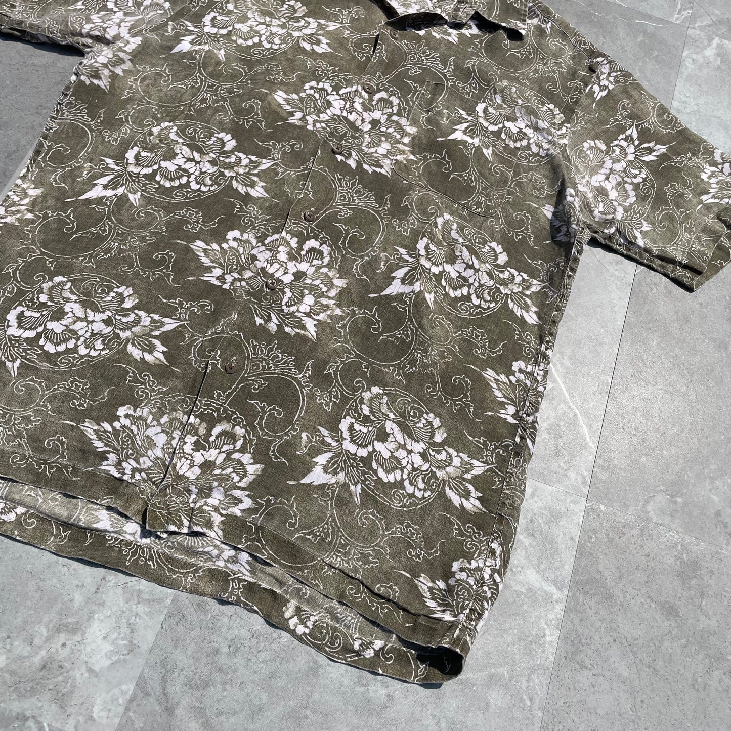 90s Ralph Lauren Lance Rare Paisley Linen Shirt (M) KiiChain Clothing