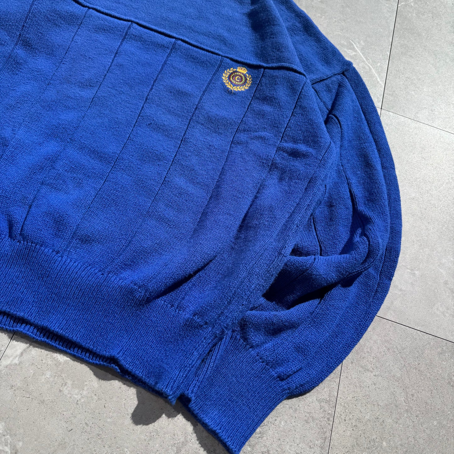 90s Claiborne Made in USA Blue Cotton Knit