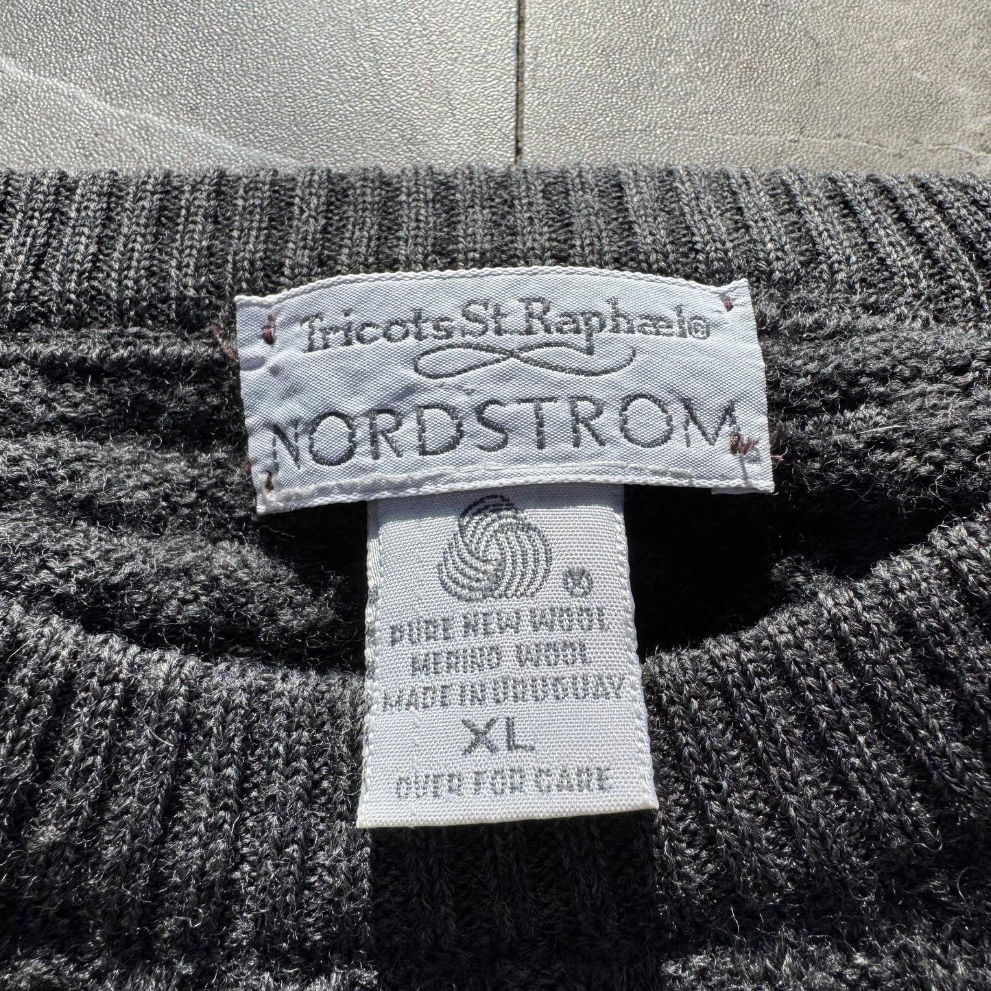 80s-90s Nordstrom Tricots St. Raphael Pure Merino Wool Knit Gray Knit KiiChain Clothing
