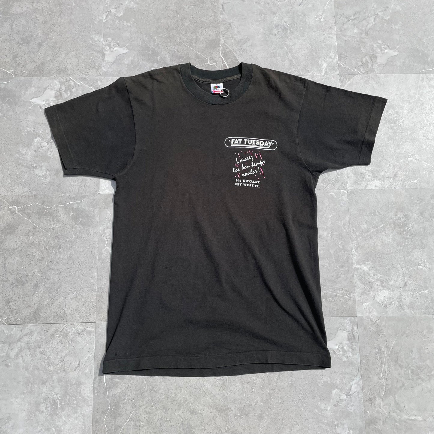 90s Fruit of the Loom Fat Tuesday Made in USA Faded Graphic T-Shirt KiiChain Clothing