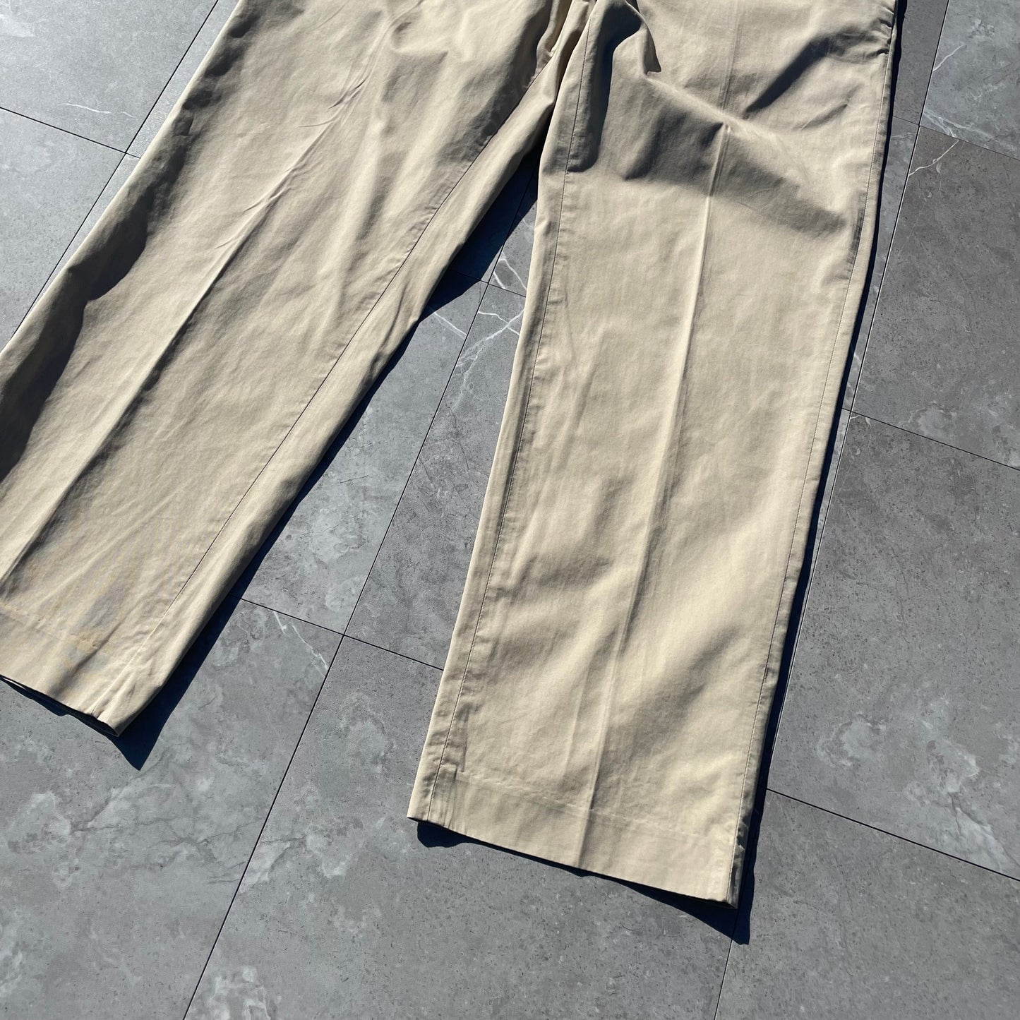 90s-00s Ralph Lauren Cream/Beige Chino Pants 34x30 KiiChain Clothing