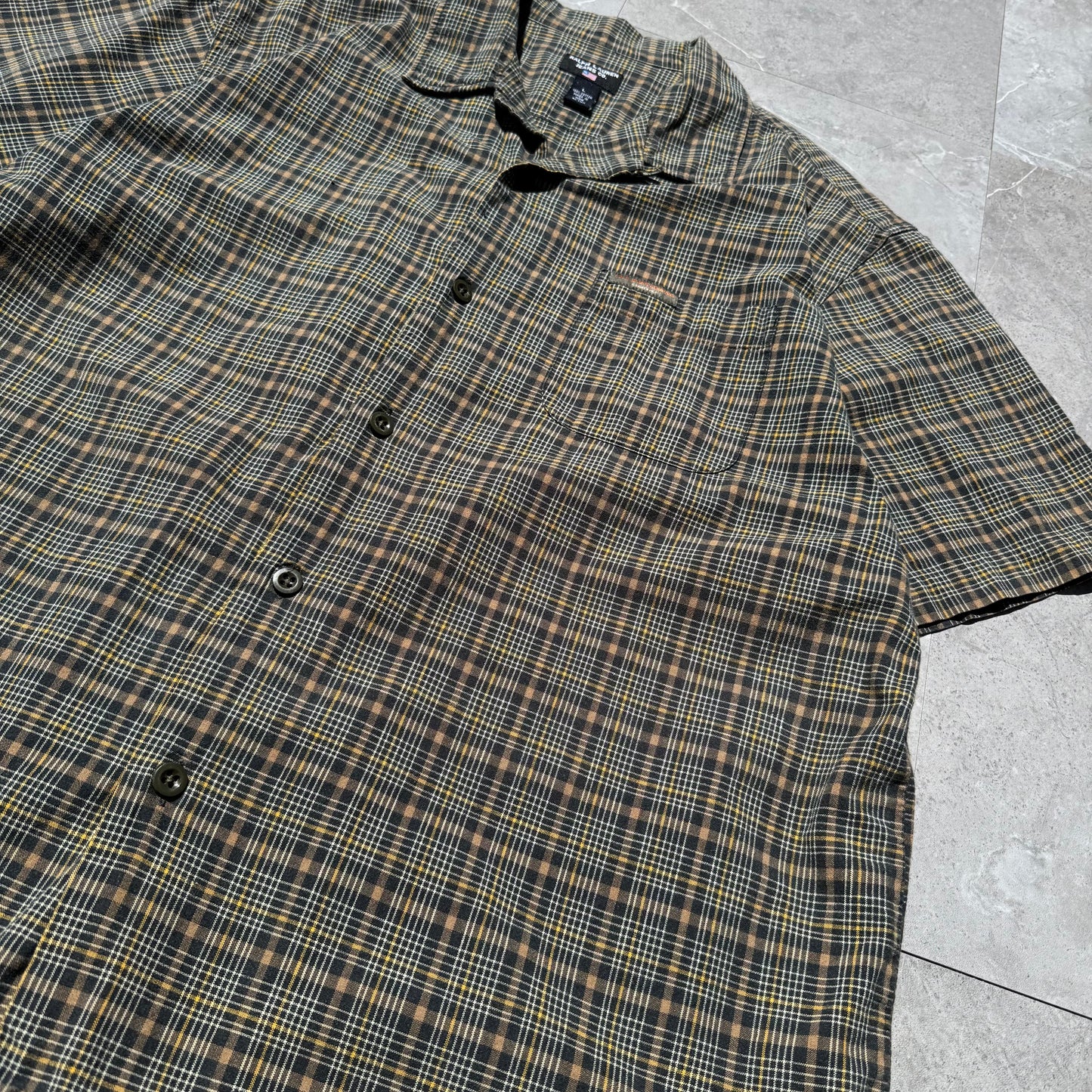 90s-00s Ralph Lauren Jeans Co Checkered Cotton Open Collar Shirt KiiChain Clothing