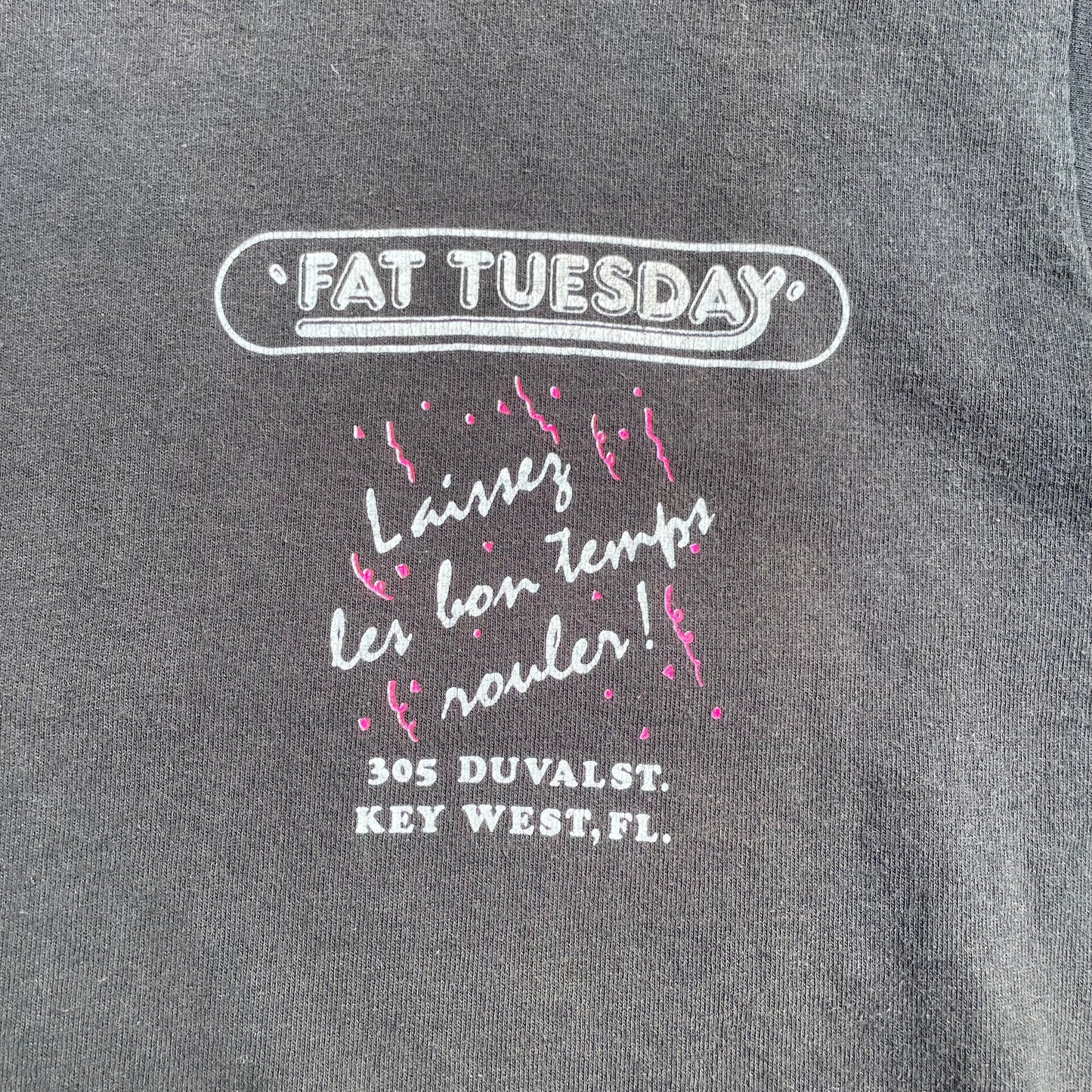 90s Fruit of the Loom Fat Tuesday Made in USA Faded Graphic T-Shirt KiiChain Clothing