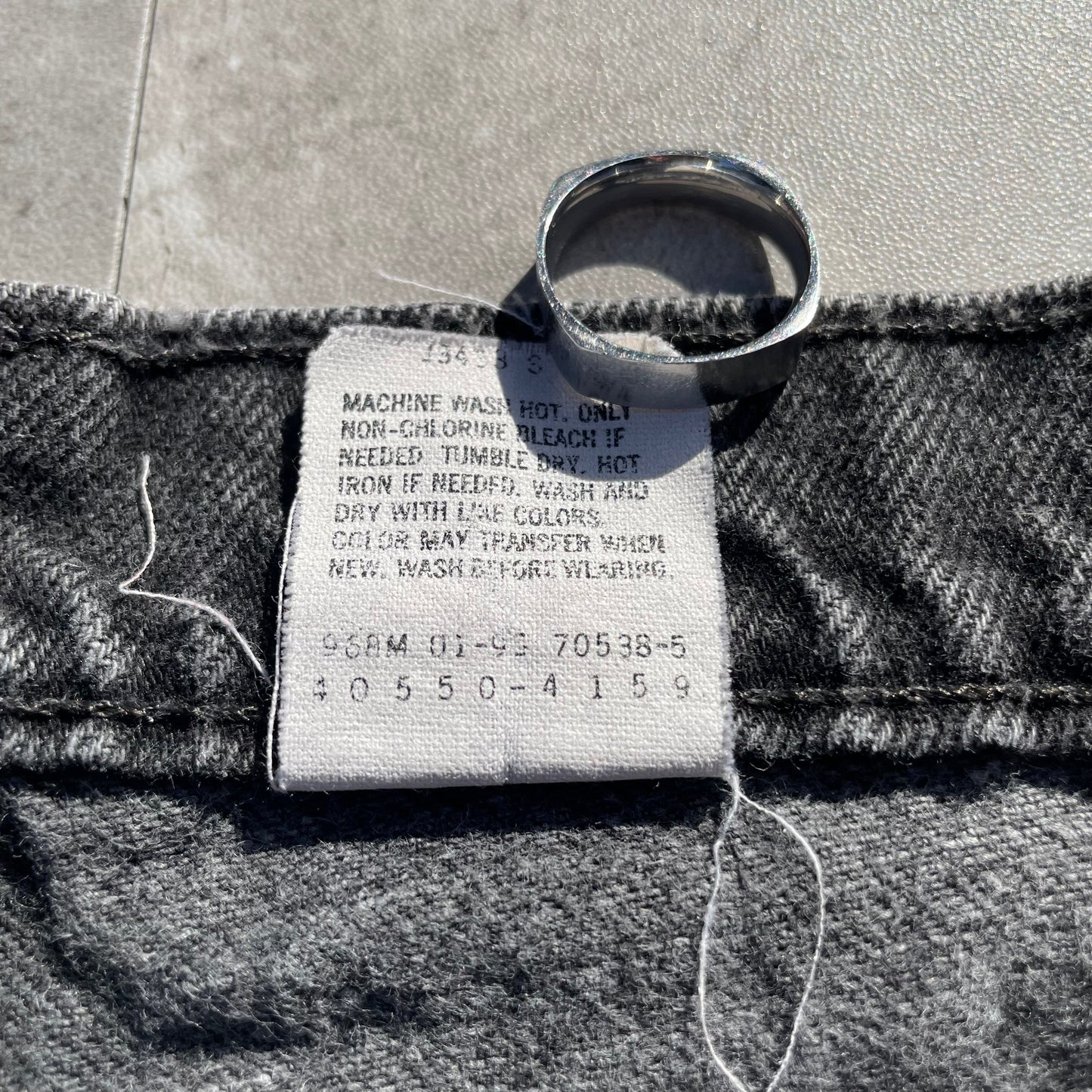 90s Levi's 550 Orange Tab Made in USA Black Denim 34x32 KiiChain Clothing