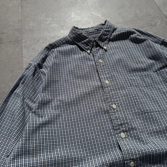90s Abercrombie & Fitch Faded Blue Checkered Button Down Shirt KiiChain Clothing