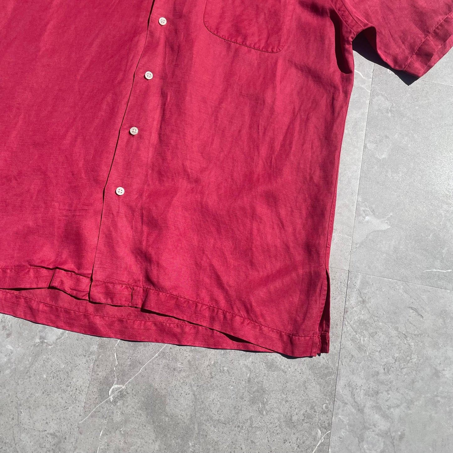 90s Ralph Lauren Caldwell Silk/Linen Short Sleeve Shirt KiiChain Clothing