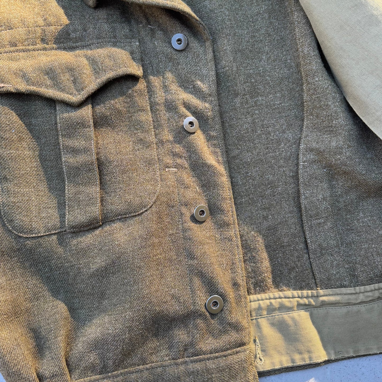50s Bond Clothes Shop 1951 Made in USA Wool Blouse Serge Jacket KiiChain Clothing