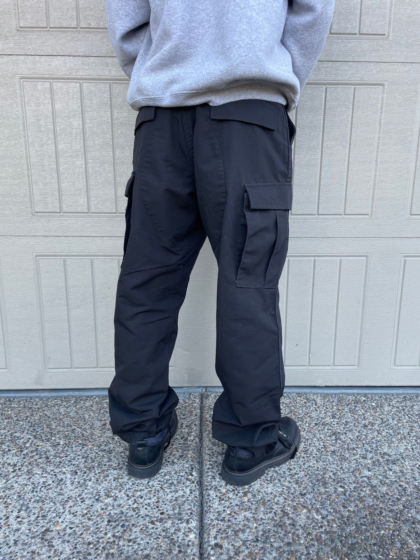 00s Propper Black Rip-Stop Cargo Military Pants Size S/R KiiChain Clothing
