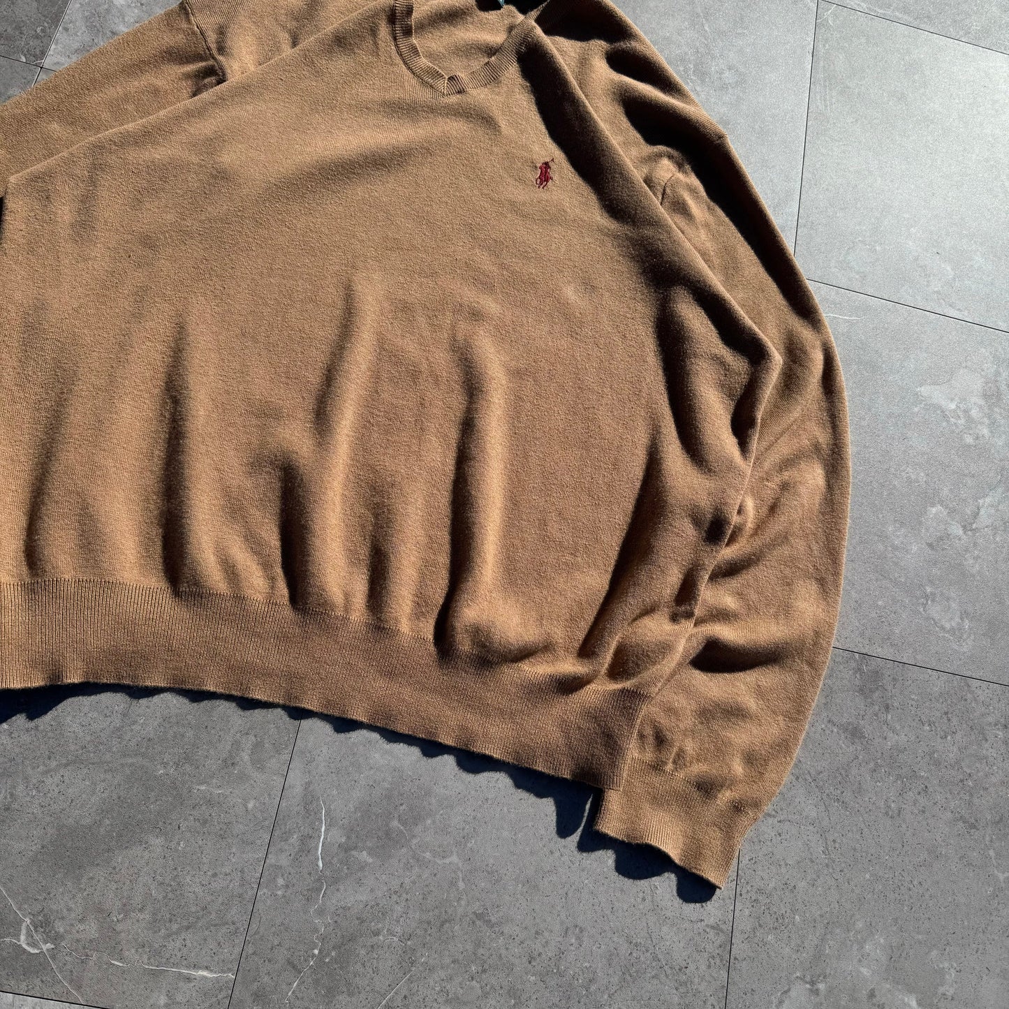 90s-00s Ralph Lauren 100% Pima Cotton Exclusive of Decoration V-Neck Knit KiiChain Clothing