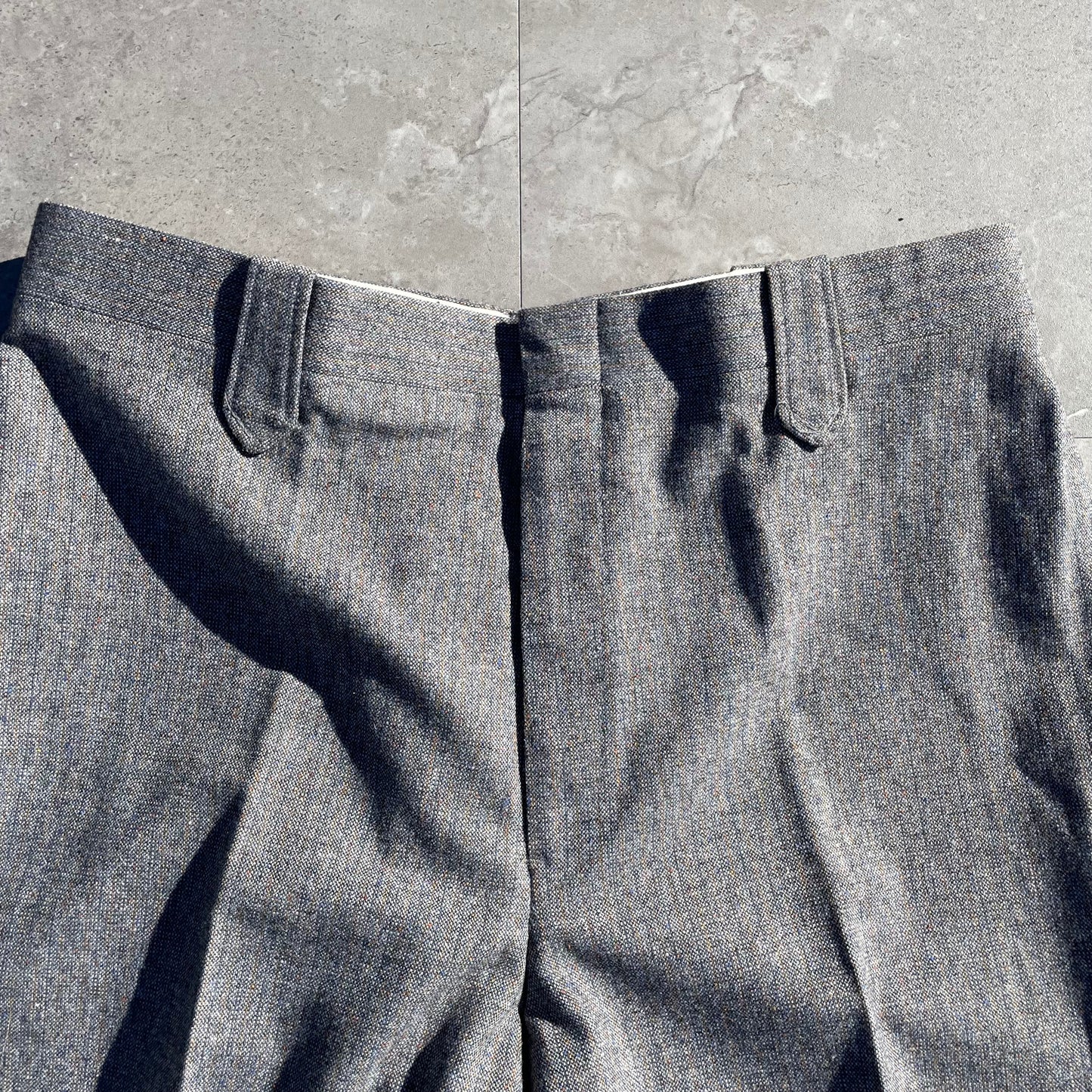 70s Prestige West Gray Flared Western Wool Slacks KiiChain Clothing