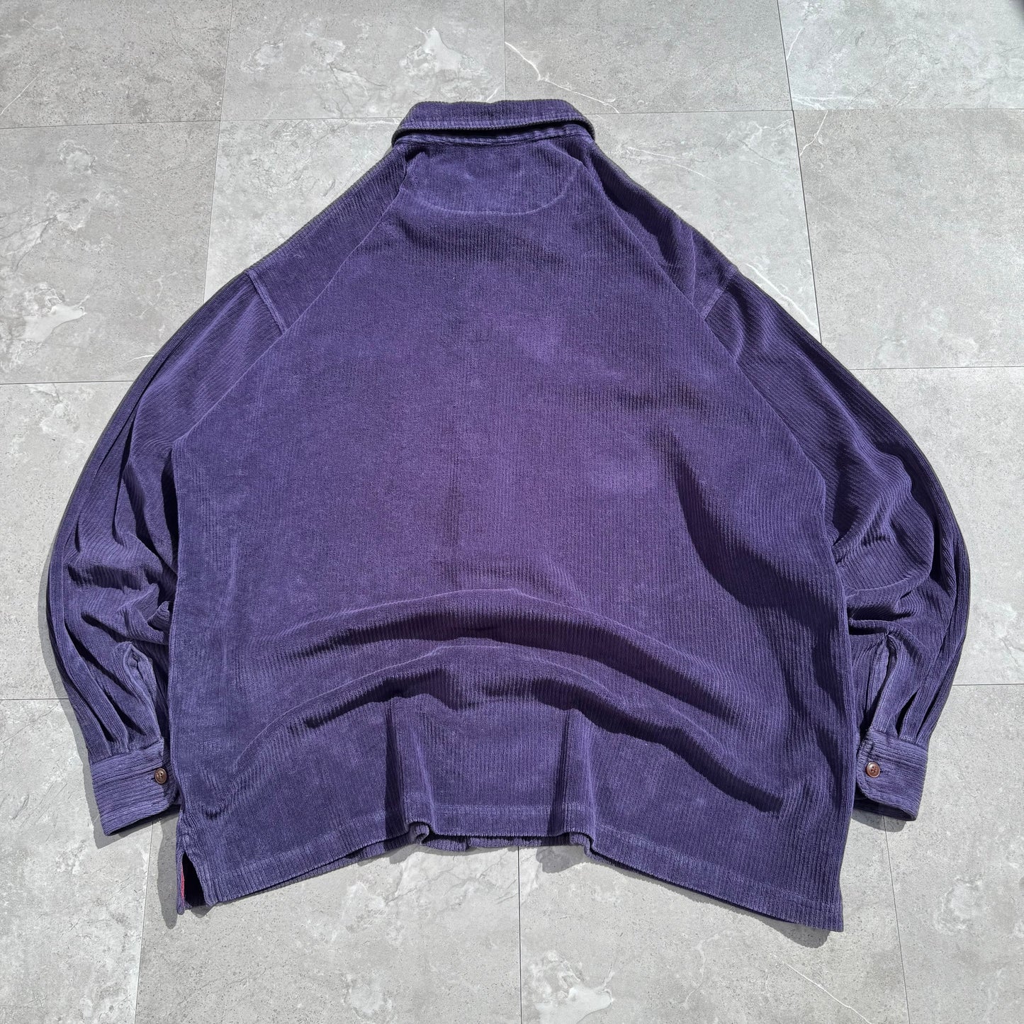 90s Chaps Ralph Lauren Navy/Purple Corduroy Shirt KiiChain Clothing