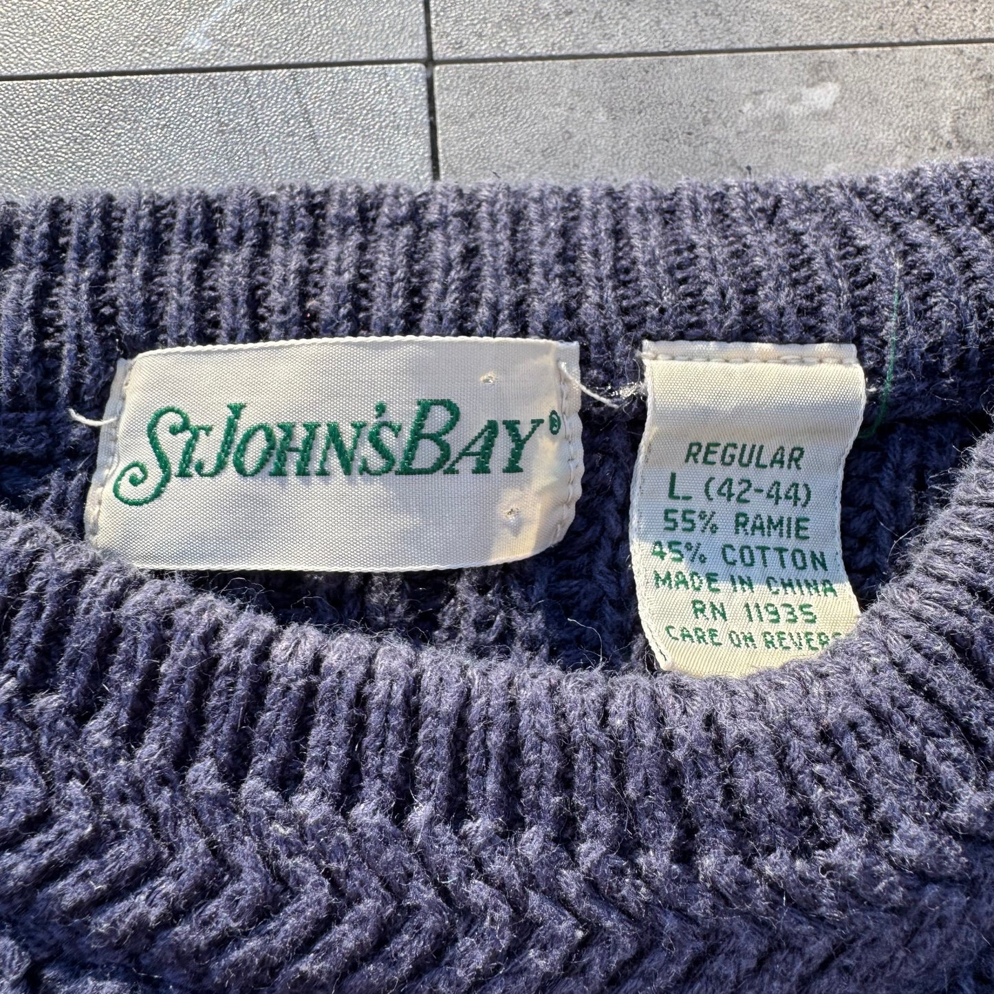 90s St. John's Bay Textured Boxy Knit KiiChain Clothing
