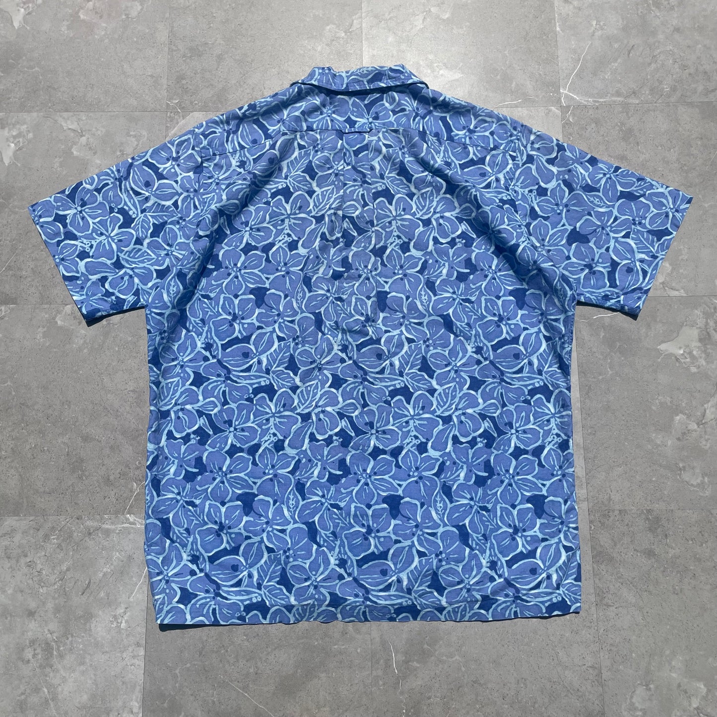 90s Ralph Lauren Caldwell Blue Floral Hawaiian Shirt