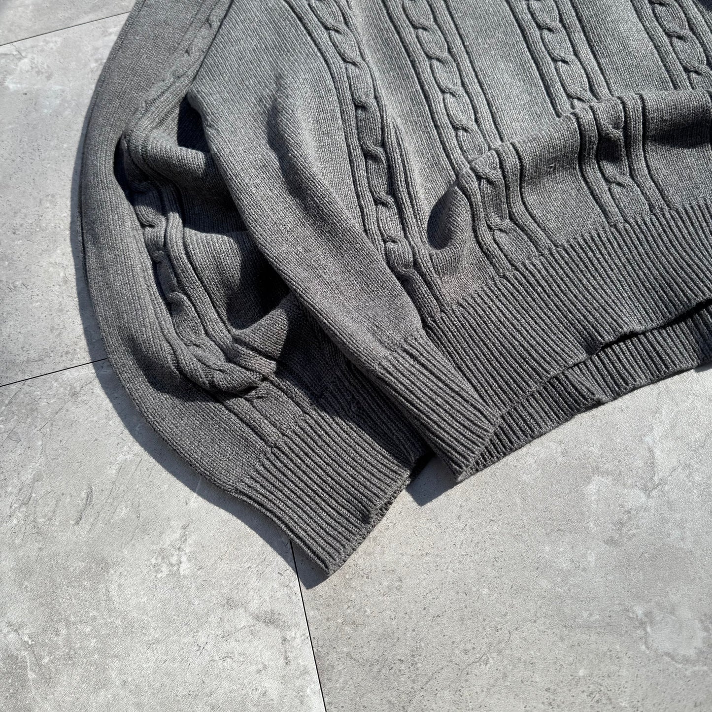 90s Nautica Gray Cable Knit Sweater KiiChain Clothing