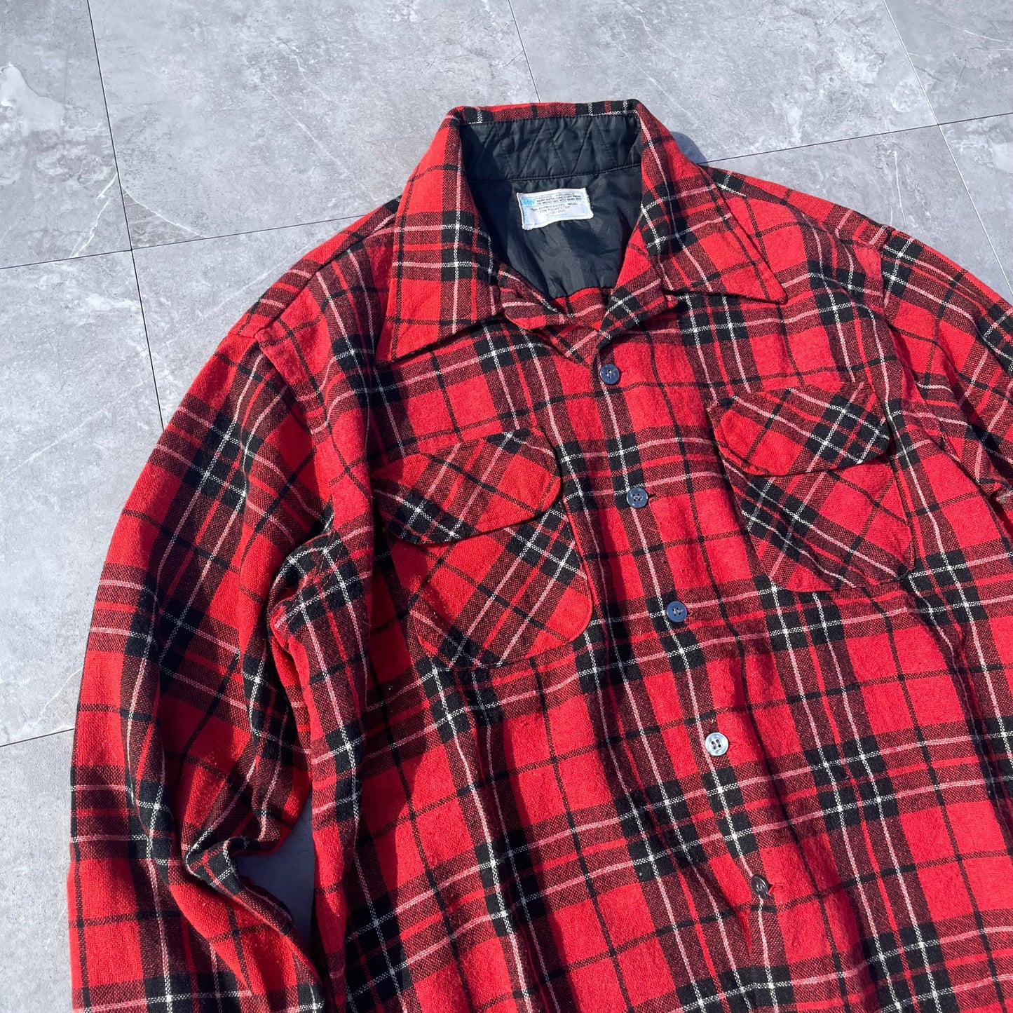 70s JCPenney Made in USA Padded Checkered Shirt KiiChain Clothing