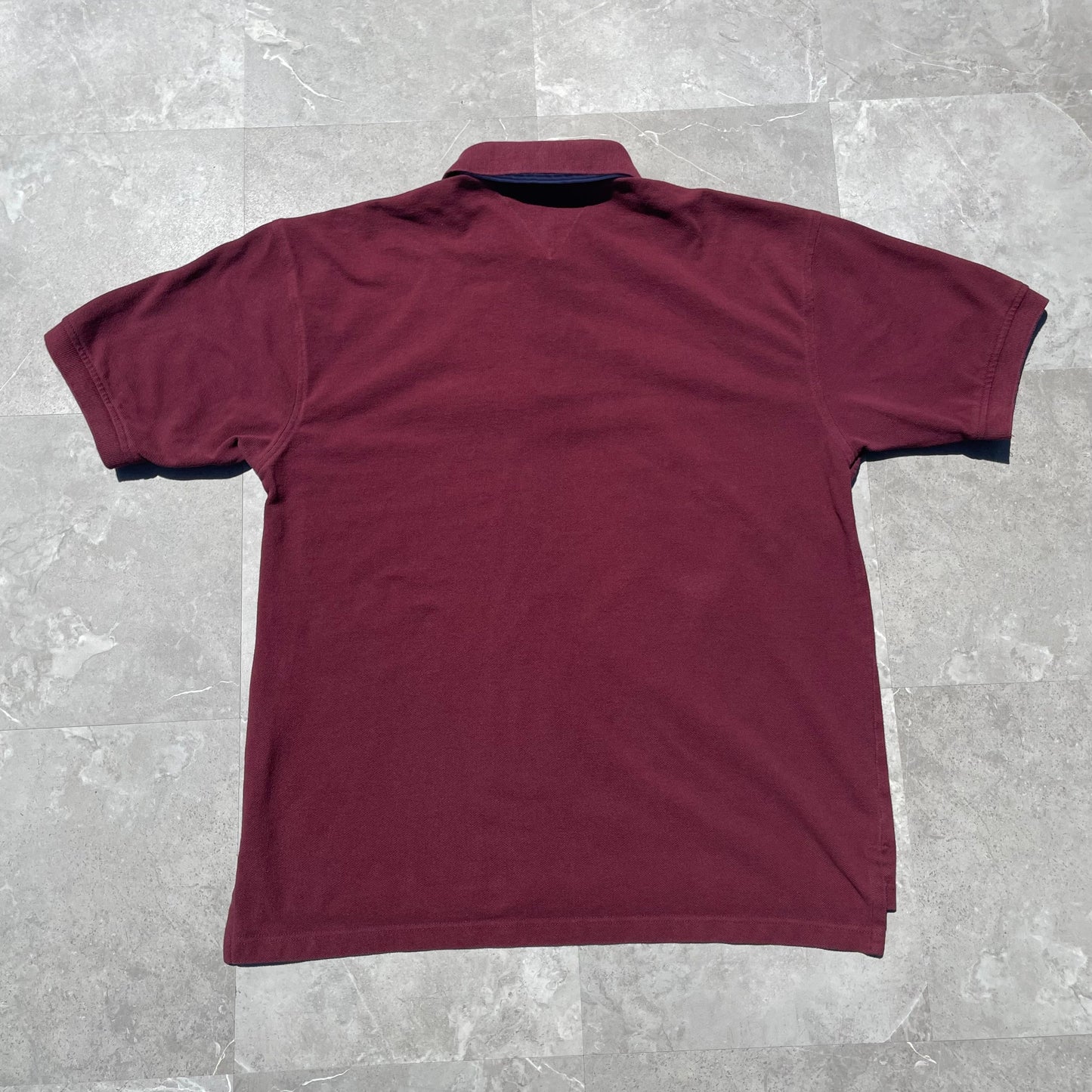 90s Tommy Hilfiger Burgundy Polo Shirt KiiChain Clothing