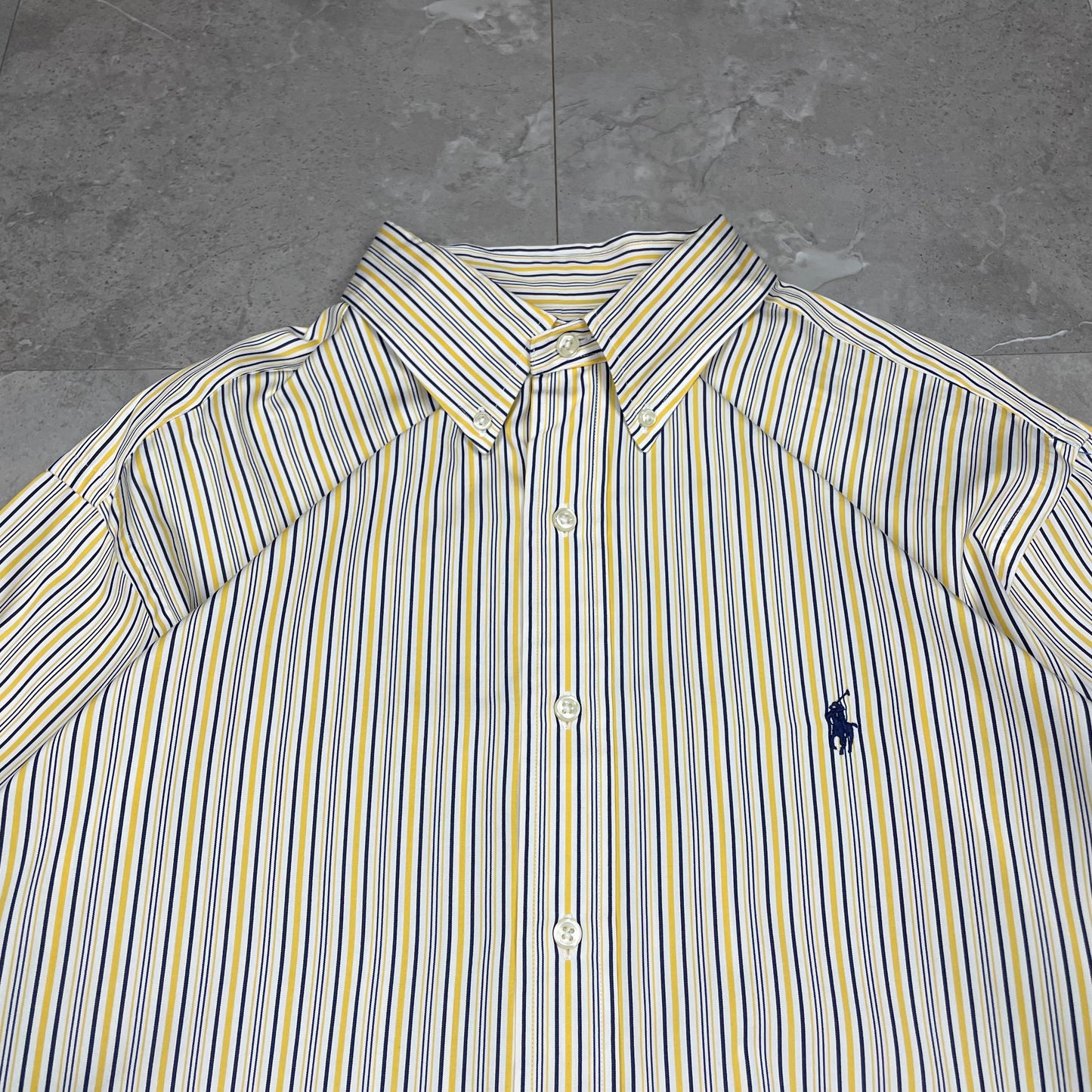 90s Ralph Lauren Classic Fit Yellow Striped Shirt