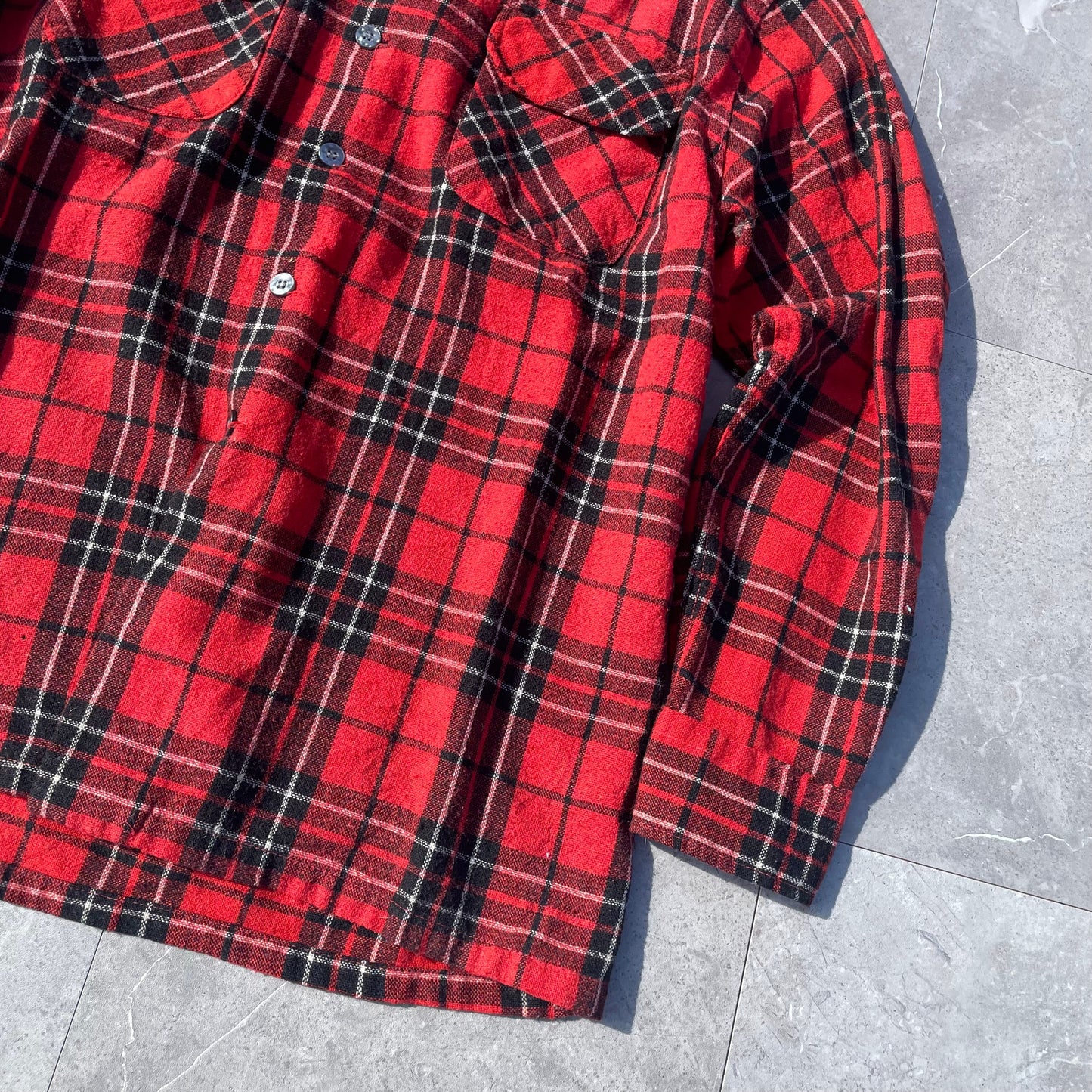 70s JCPenney Made in USA Padded Checkered Shirt KiiChain Clothing