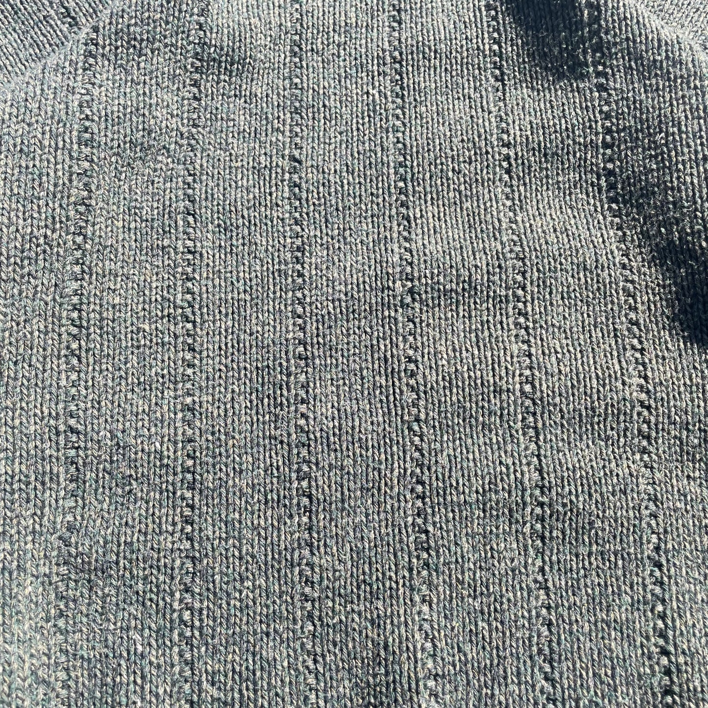 00s Eddie Bauer Made in USA Washed Green Textured Knit KiiChain Clothing