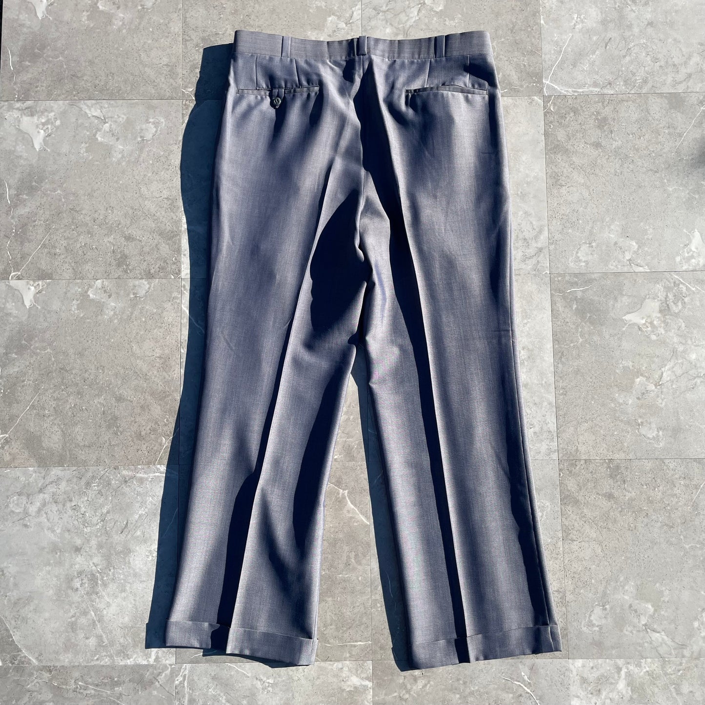 80s Unknown 1988 Custom Tailored Light Blue Made in England Pleated Slacks KiiChain Clothing