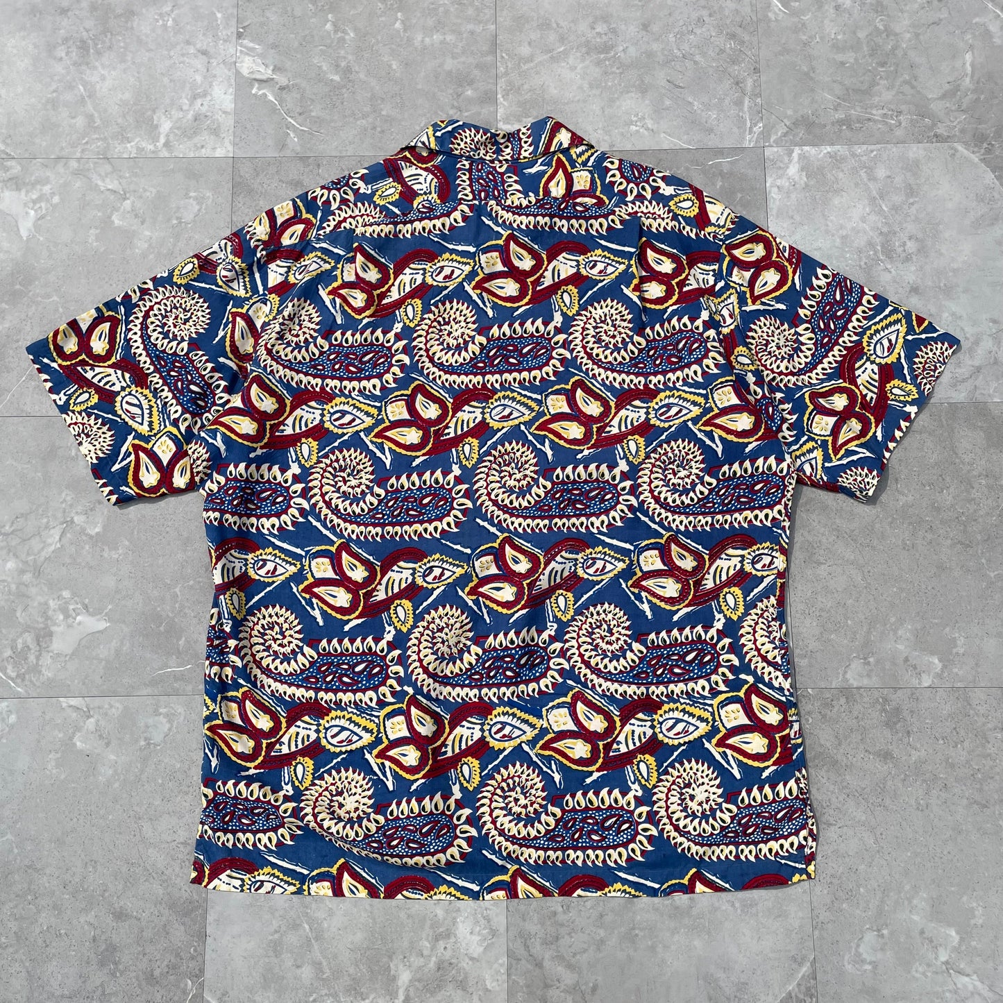 90s Ralph Lauren 100% Imported Silk Made in USA Paisley Hawaiian Shirt KiiChain Clothing