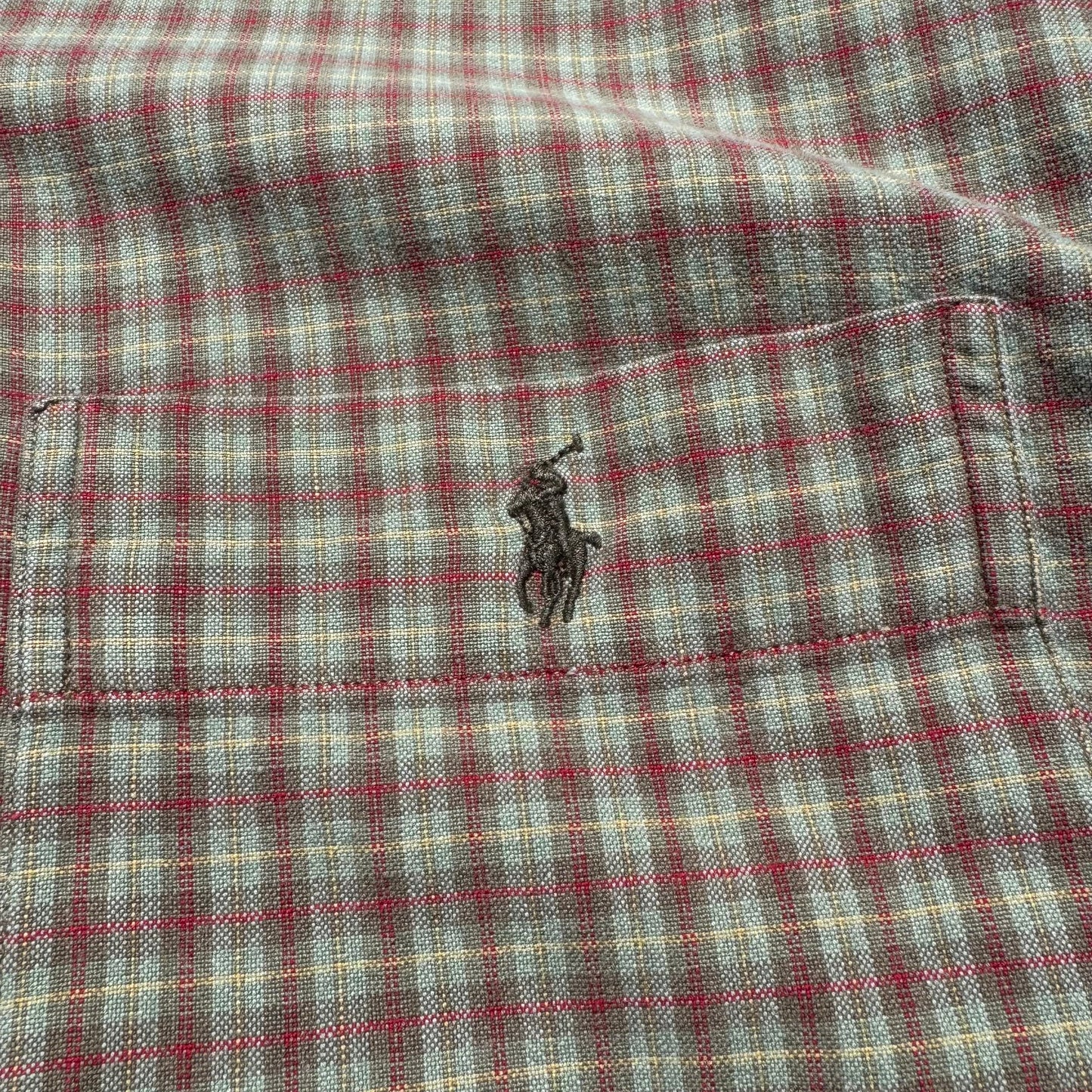 90s Ralph Lauren Adams Checkered Pocket Pony Cotton Short Sleeve Shirt KiiChain Clothing