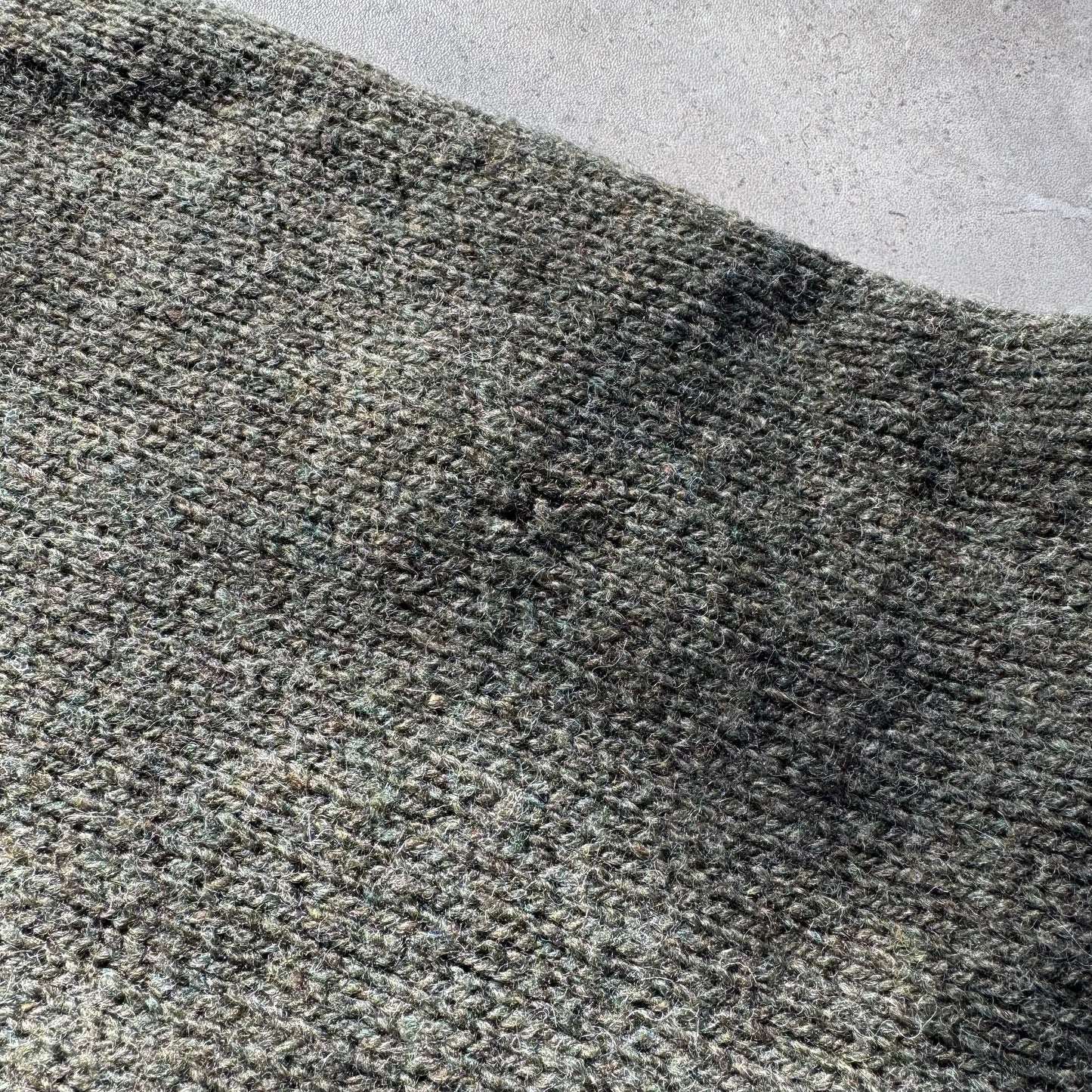 90s Cabela's Made in USA Wool Henley Neck Elbow Patch Knit