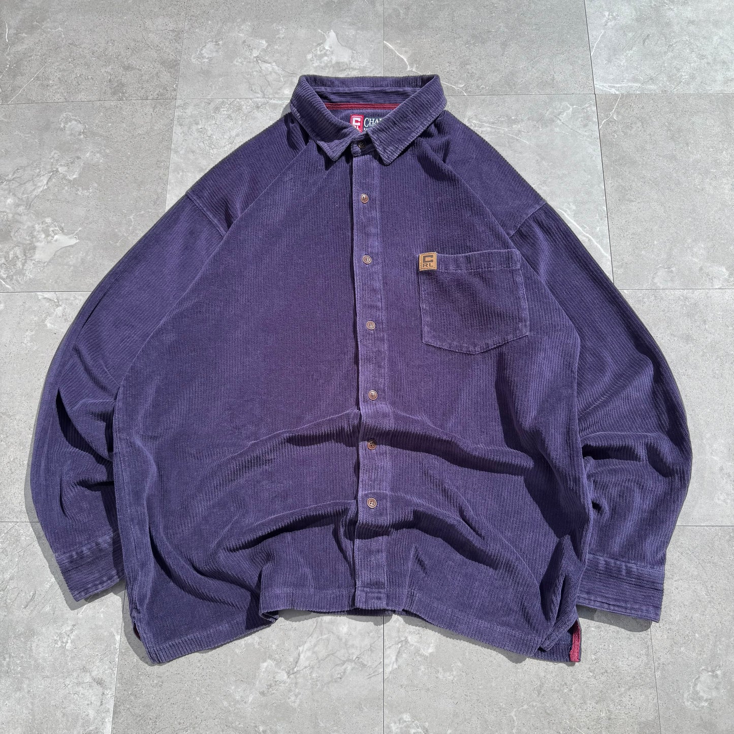 90s Chaps Ralph Lauren Navy/Purple Corduroy Shirt KiiChain Clothing