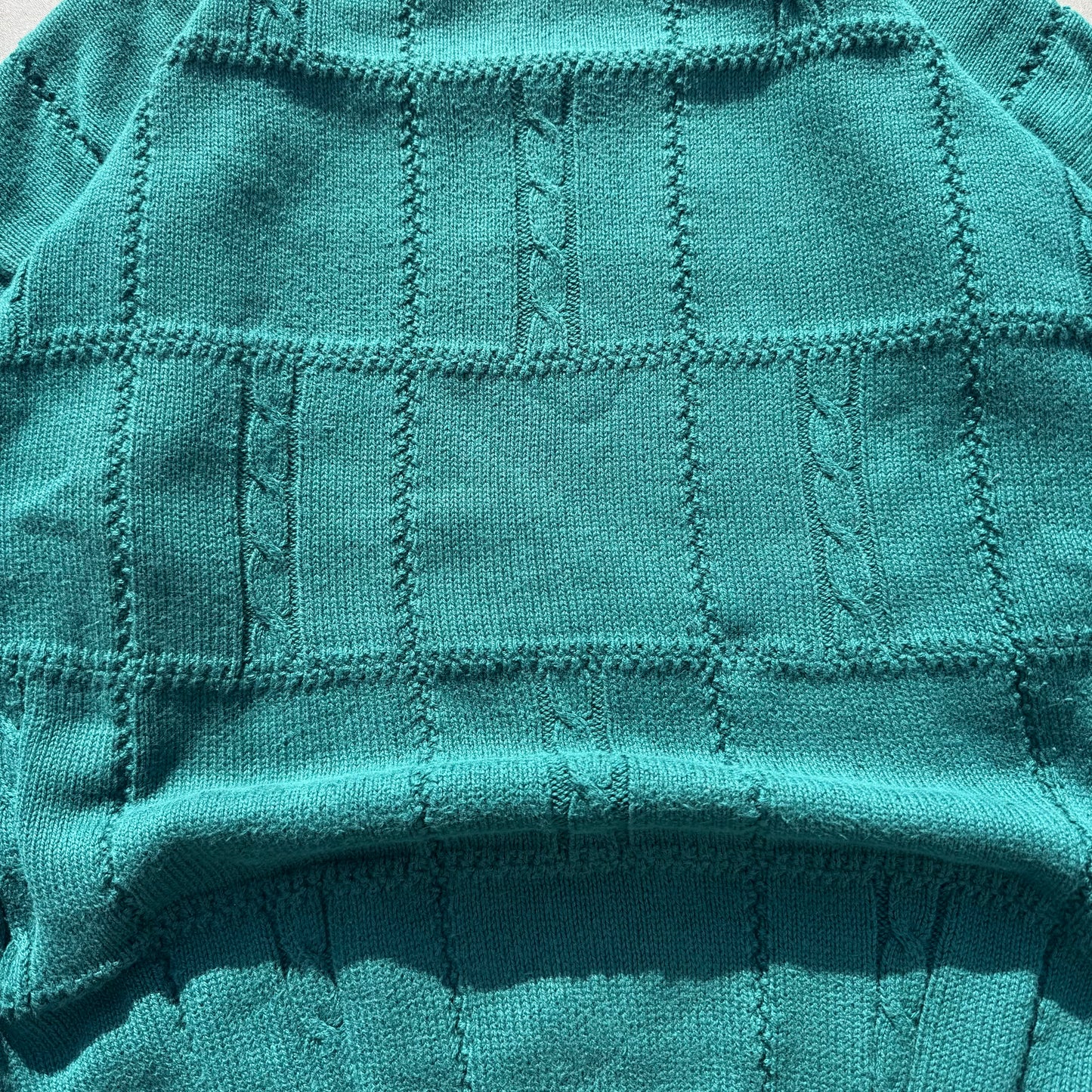 90s Towncraft Made in USA Green Cotton Design Knit