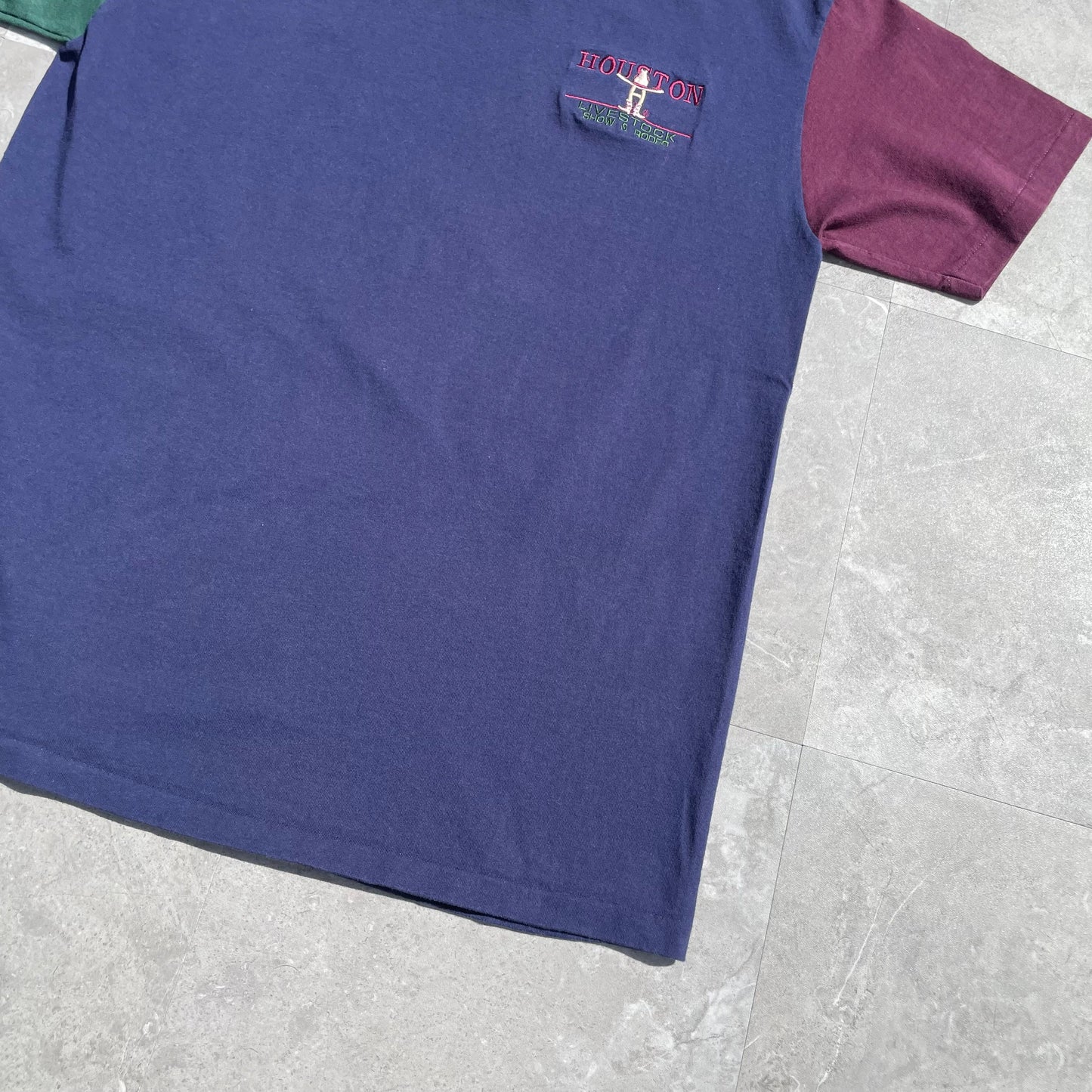90s Belton Designer Knits Made in USA Color Block T-Shirt KiiChain Clothing