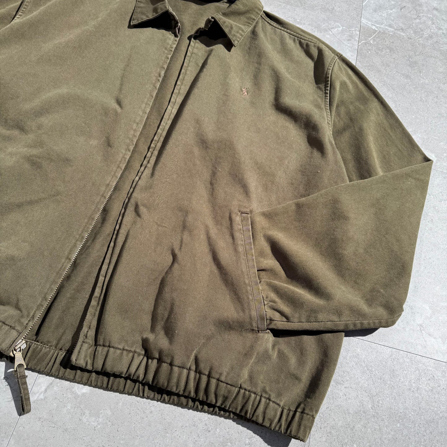 90s Polo by Ralph Lauren Brown/Olive Green Cotton Swing Top Jacket