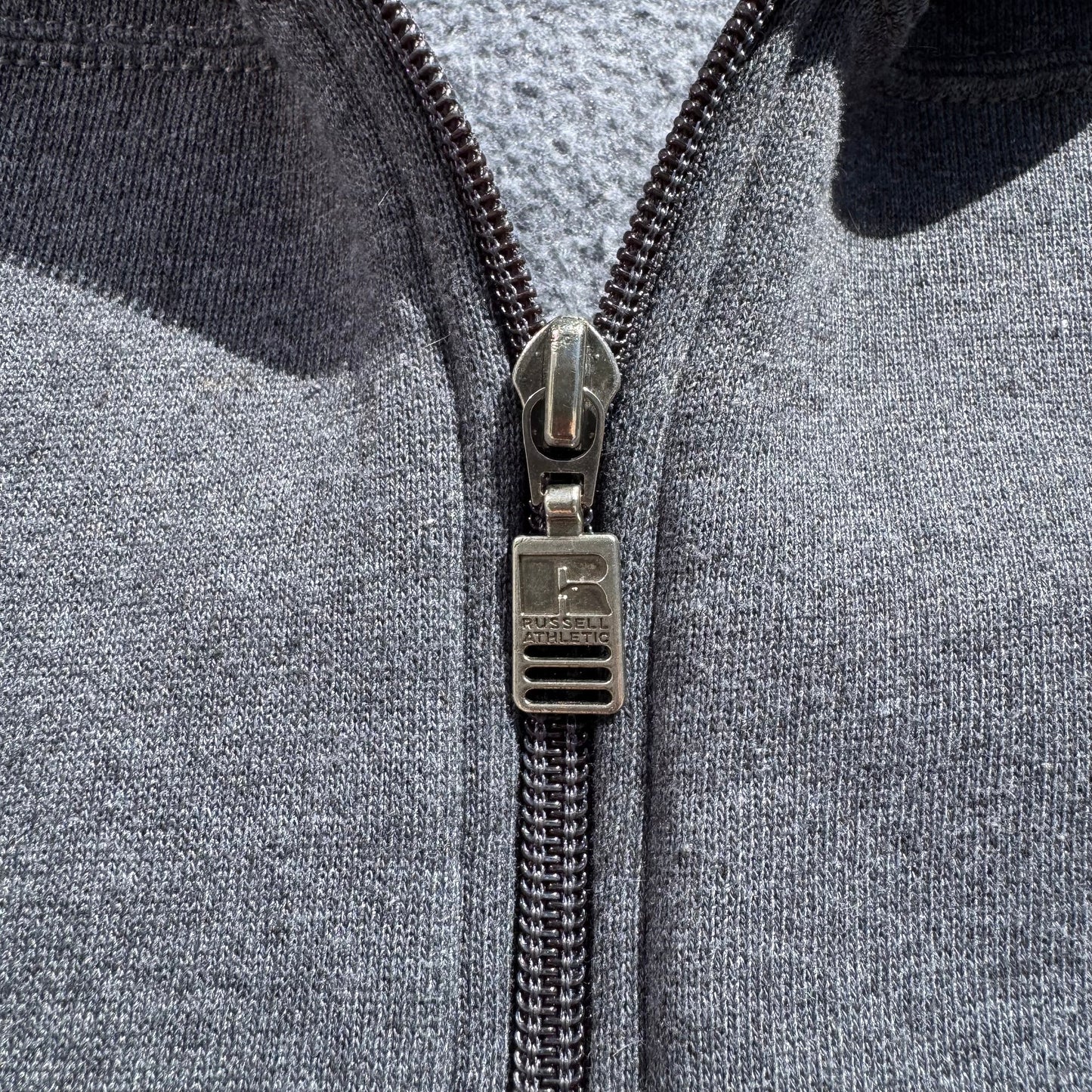90s Russell Athletic Gray Full Zip Sweatshirt KiiChain Clothing