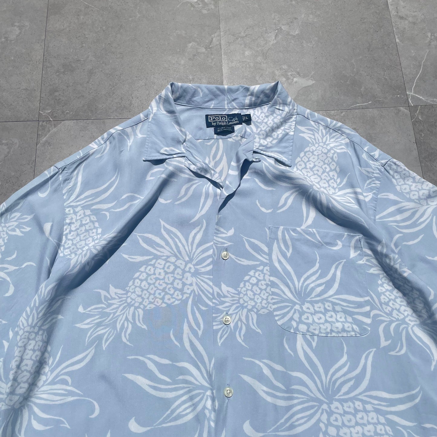 90s Ralph Lauren Clayton Pineapple Hawaiian Shirt KiiChain Clothing