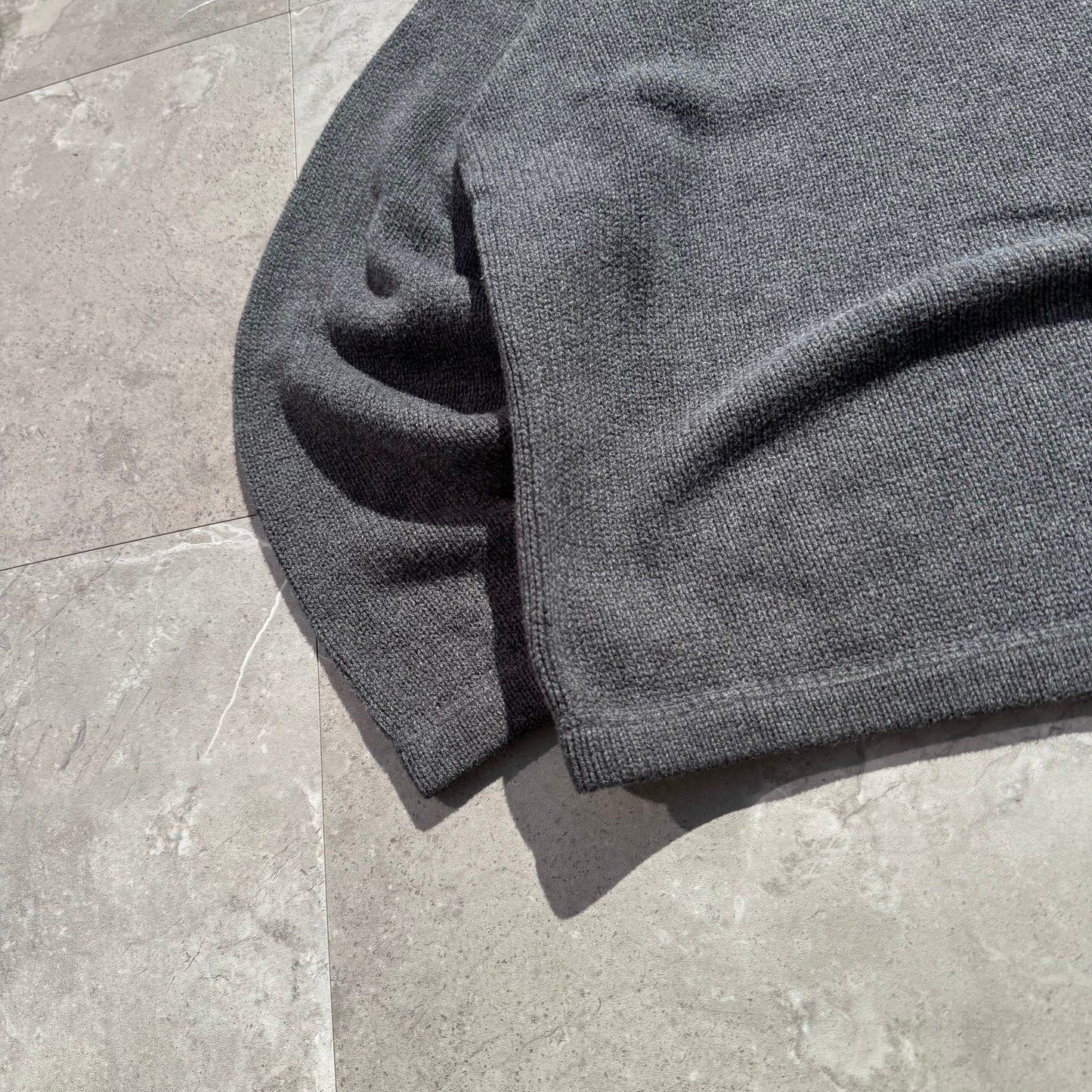 00s Eddie Bauer Made in UK Gray Henley Neck Cotton Knit KiiChain Clothing