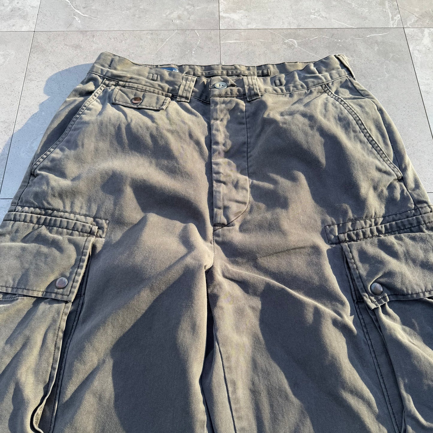 90s-00s Polo by Ralph Lauren Polo Chino Dark Gray Military Cargo Pants 32x30