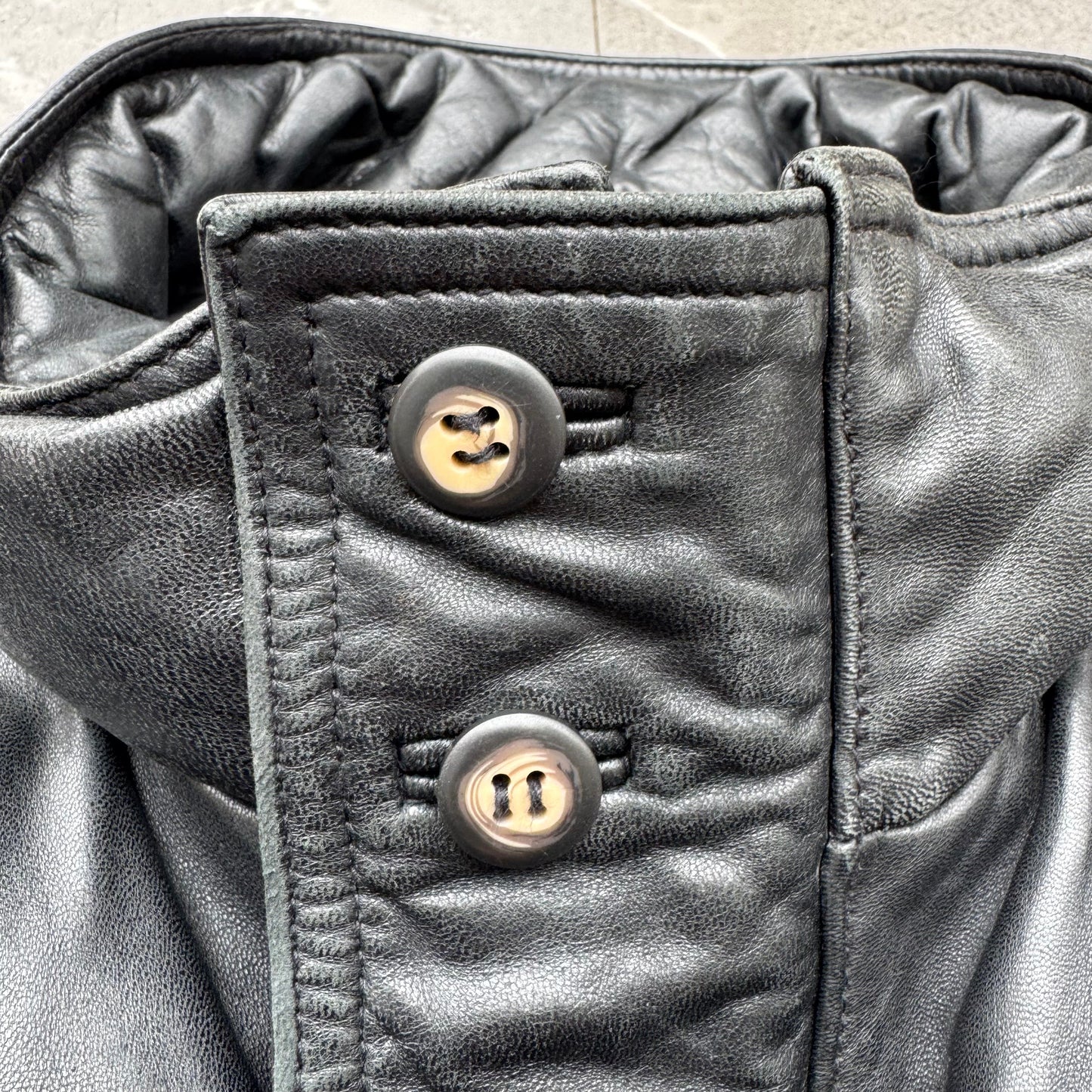 90s Eddie Bauer Leather Down Jacket KiiChain Clothing