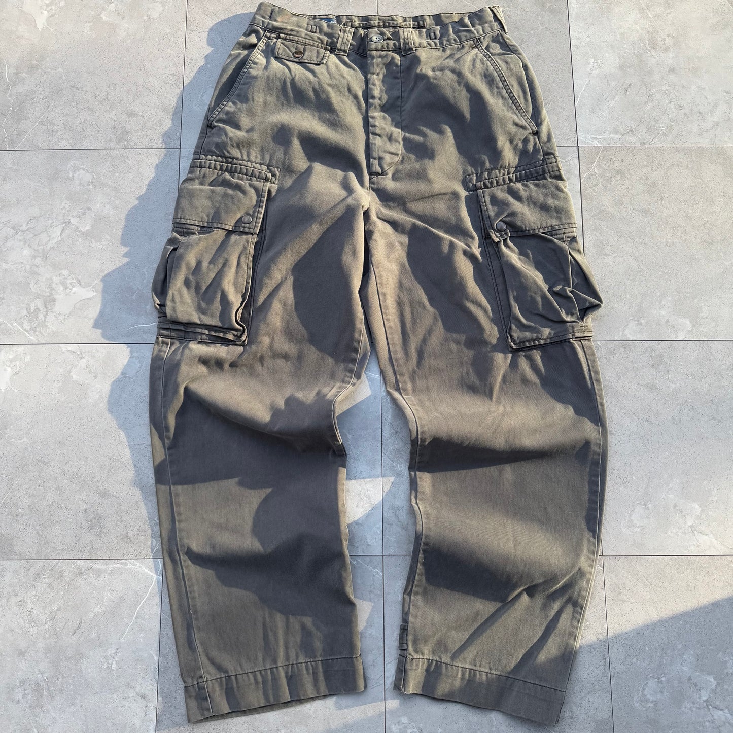 90s-00s Polo by Ralph Lauren Polo Chino Dark Gray Military Cargo Pants 32x30