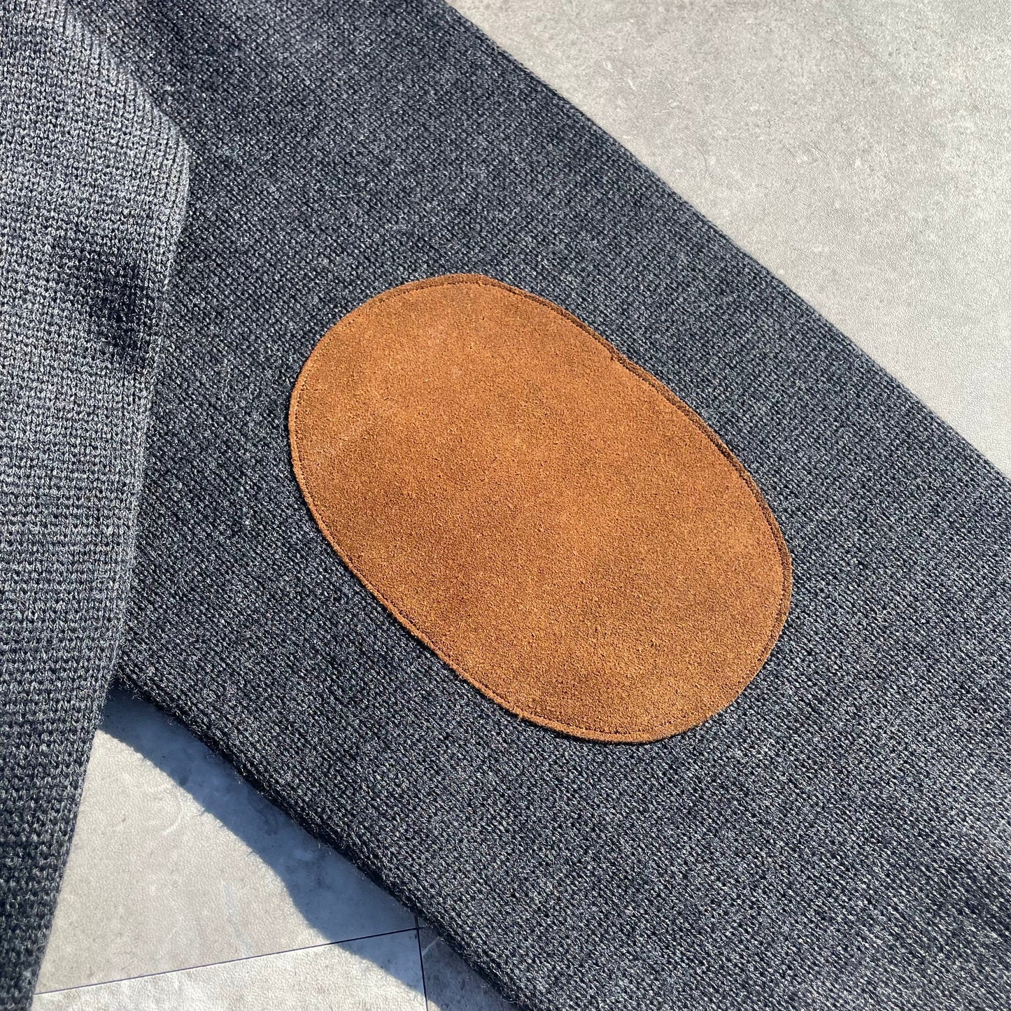 70s-80s Tricots St. Raphael Pure Wool Elbow Patch Knitted Polo KiiChain Clothing