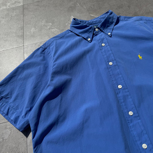 90s-00s Ralph Lauren “Classic Fit” Blue Button Down Short Sleeve Shirt KiiChain Clothing