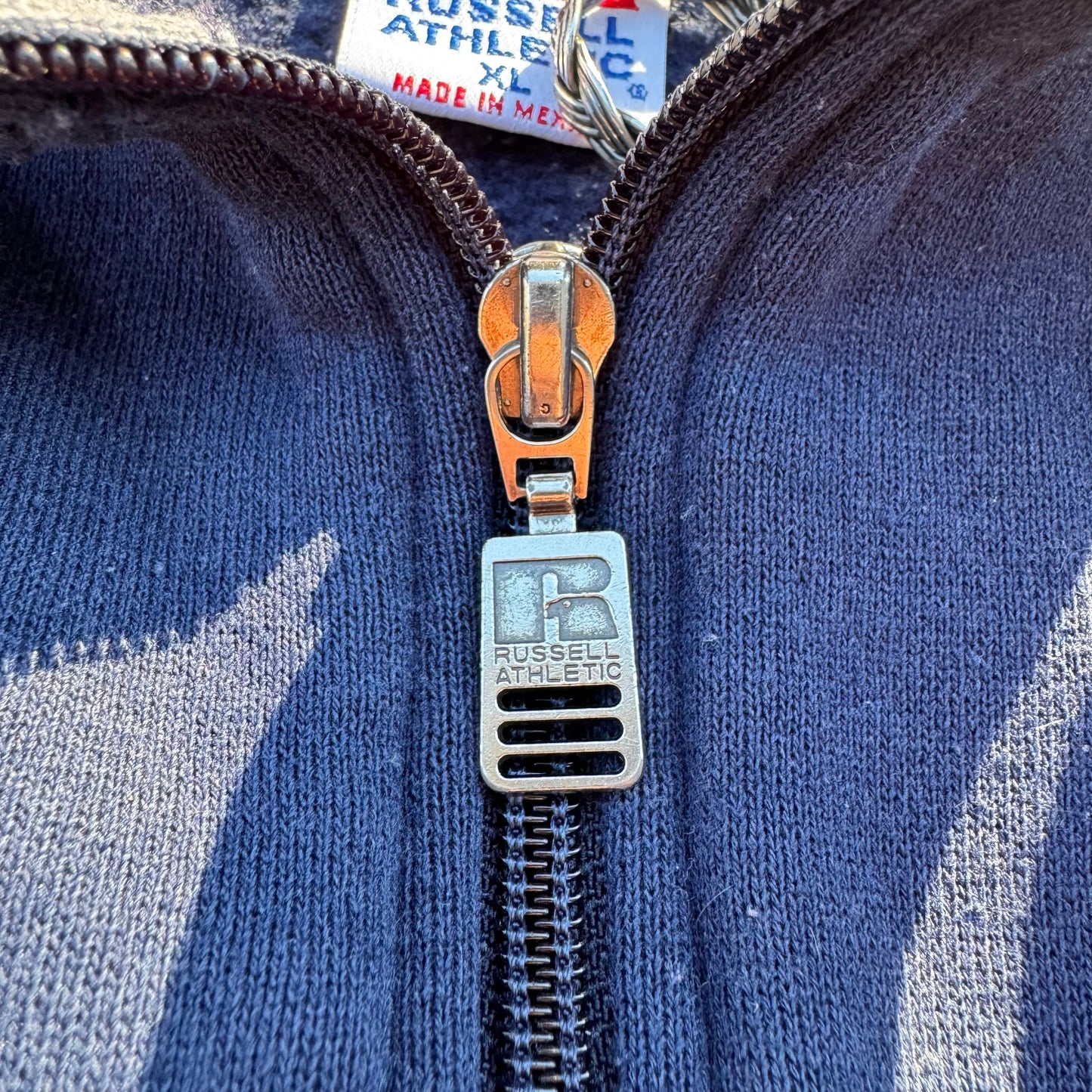 90s Russell Athletic Navy Zip-Up Sweatshirt Jacket