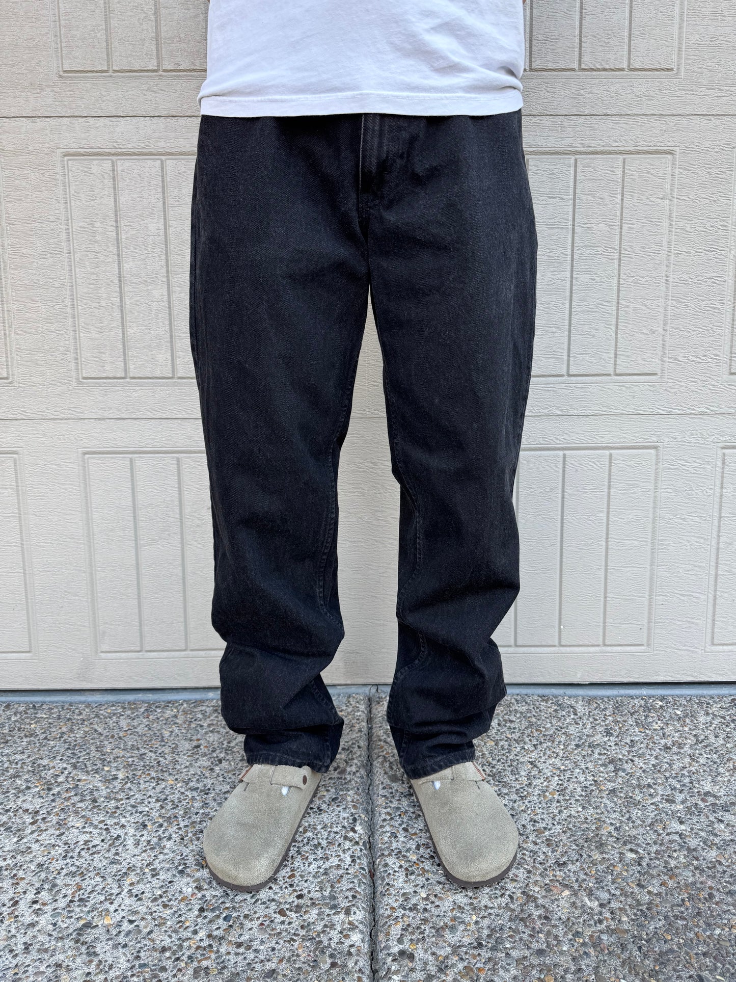 90s-00s Eddie Bauer Made in USA Black Denim 35x34